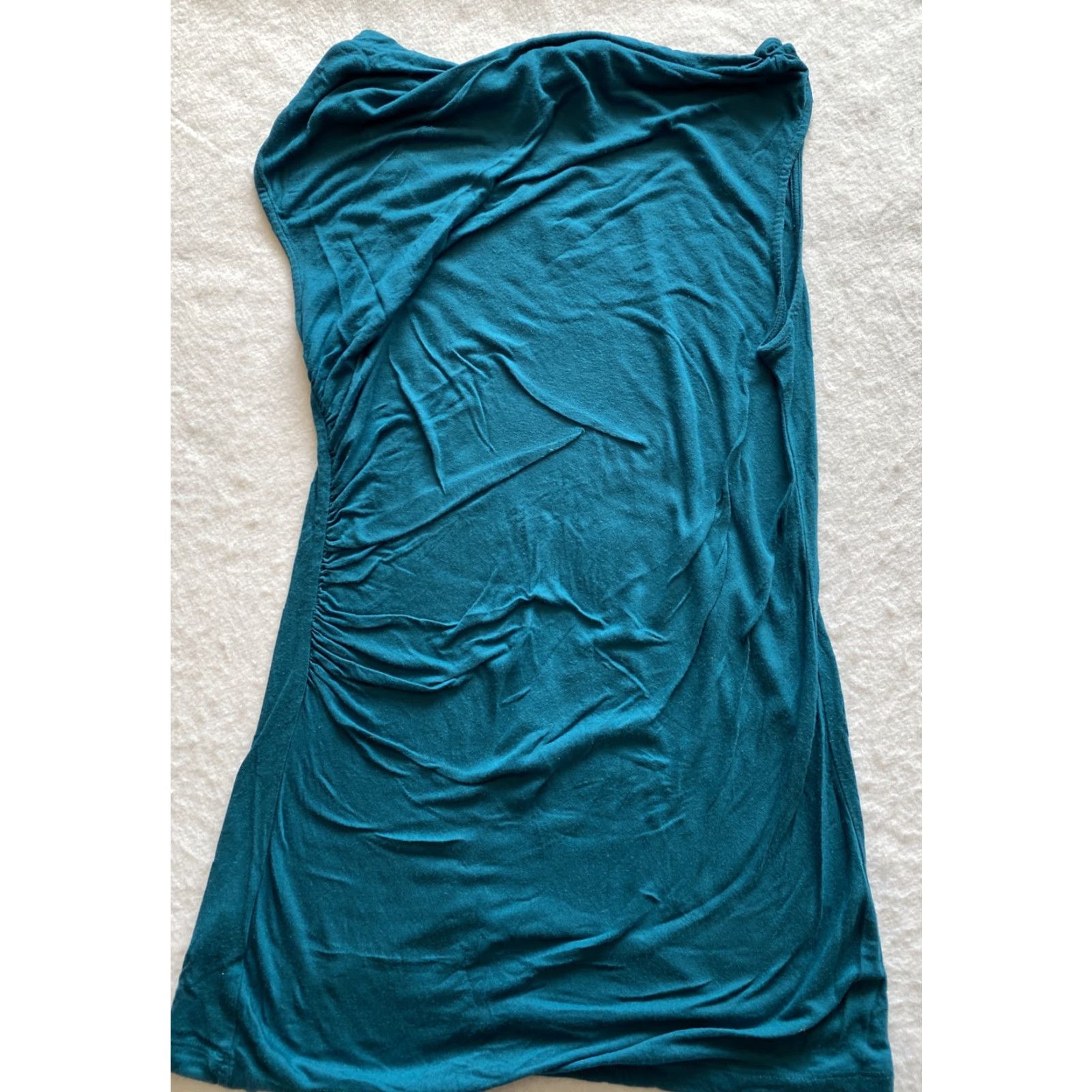 Ann Taylor Ann Taylor Tank Shirt Women’s M Size Green / 18-8 Regular Tank Top Blue Canvas Ruffle Formal Sleeveless Round Neck Basic All Seasons Women’s M Size Size M / US 6-8 / IT 42-44 - 2 Thumbnail