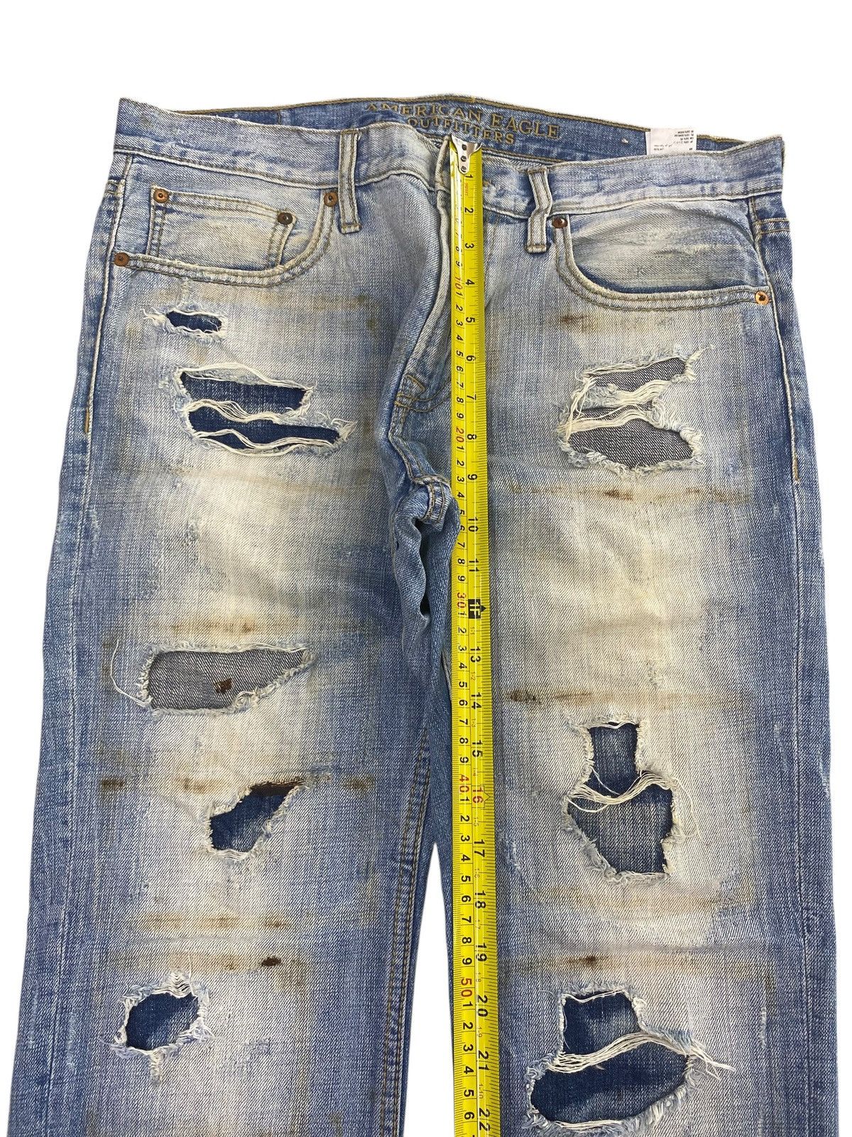 American Eagle Outfitters American Eagle Outfitters Ripped Patchwork Style Loose Jeans Size US 34 / EU 50 - 6 Thumbnail