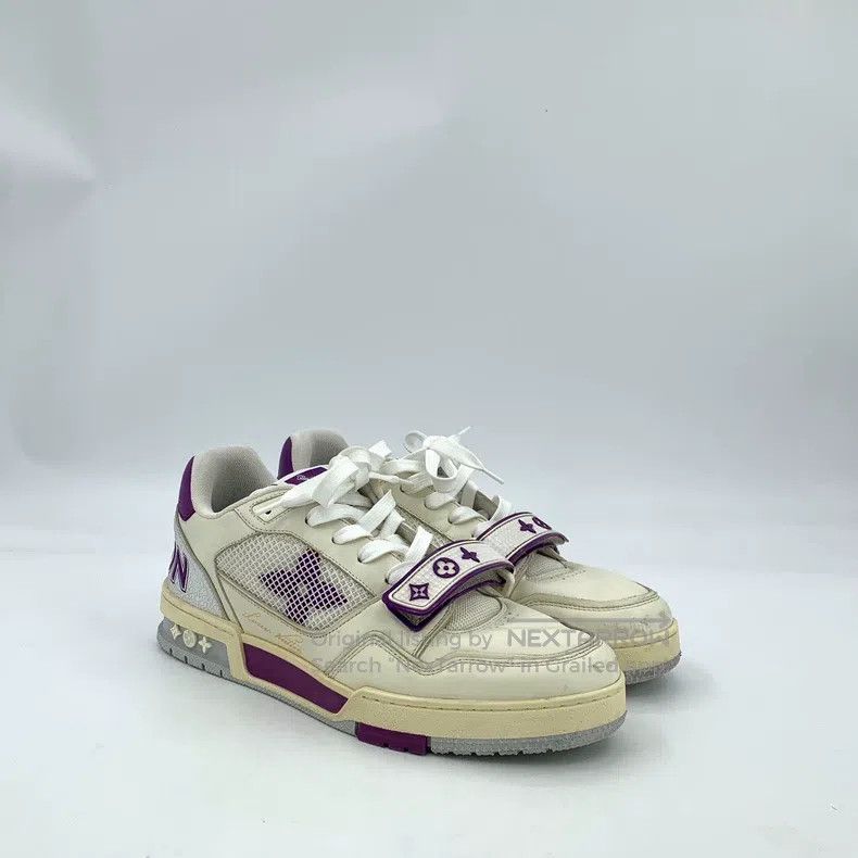 Louis Vuitton Louis Vuitton White logo presbyopic lace-up casual flat sn Size US 7 / EU 40 - 2 Thumbnail