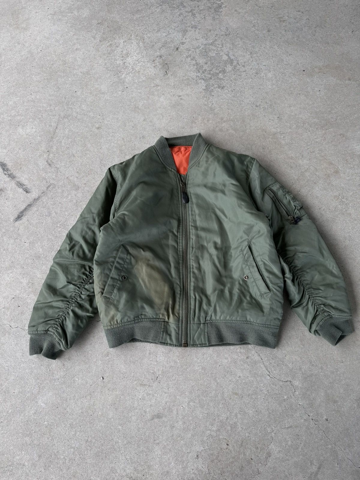 Vintage Vintage MA 1 Military Bomber Jacket Size US M / EU 48-50 / 2 - 1 Thumbnail