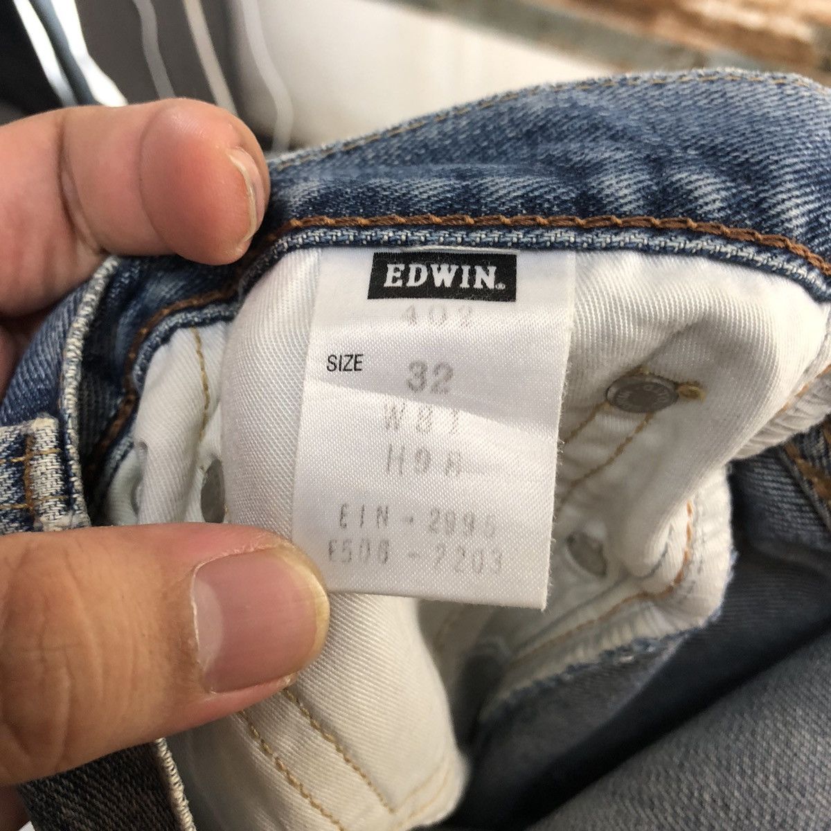 Edwin Edwin japan vintage ripped distressed Denim Pants #A1414 Size US 32 / EU 48 - 21 Thumbnail