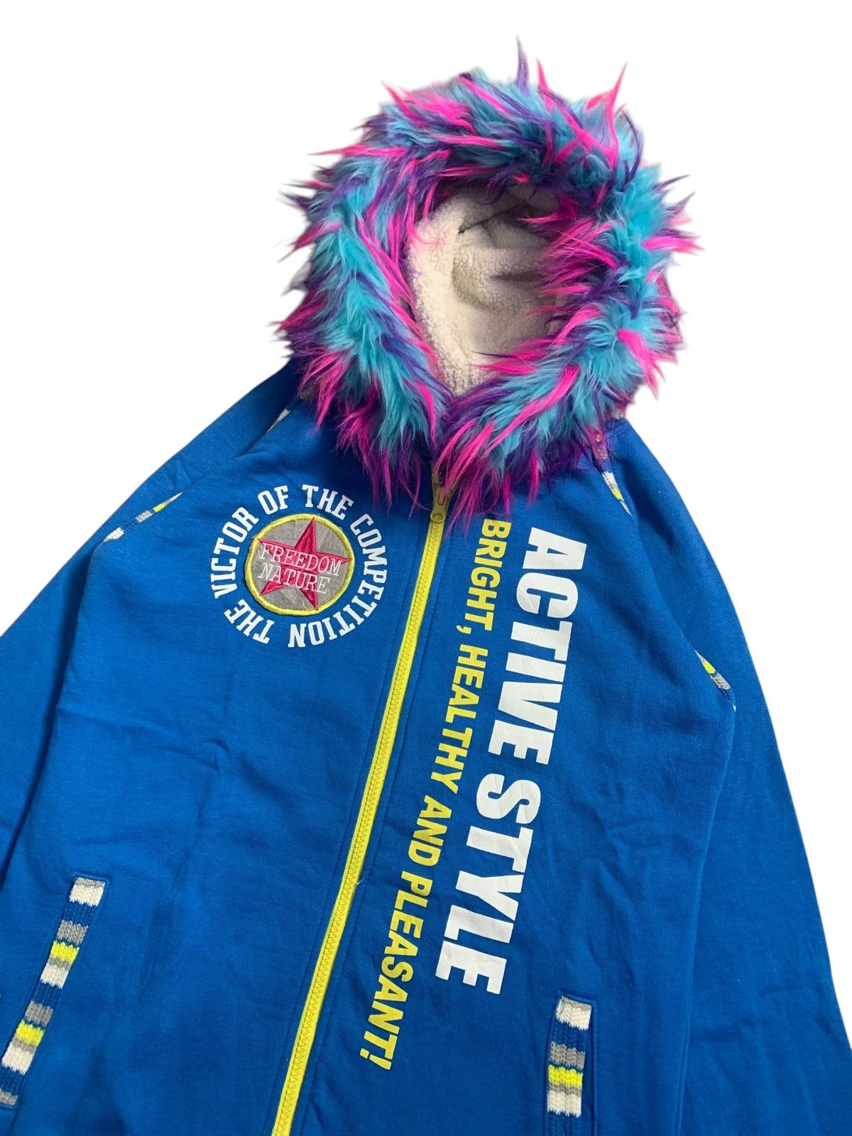 Hysteric Glamour FLY BEANS FUR ZIP HOODIE POEM IFSIX LGB RAF SIMONS STYLE Size US M / EU 48-50 / 2 - 3 Thumbnail