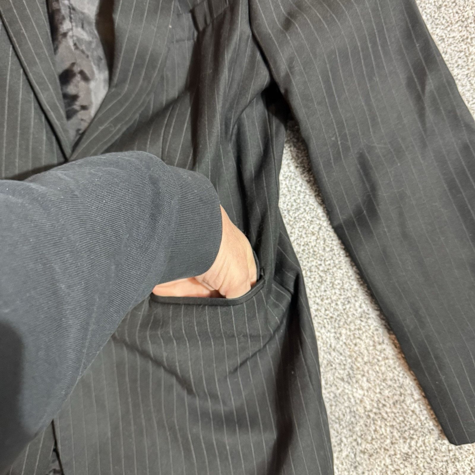 Chaps Chaps Pinstripe Suit Coat Womens 16 Dark Academia Preppy Size XXL / US 16-18 / IT 52-54 - 5 Thumbnail