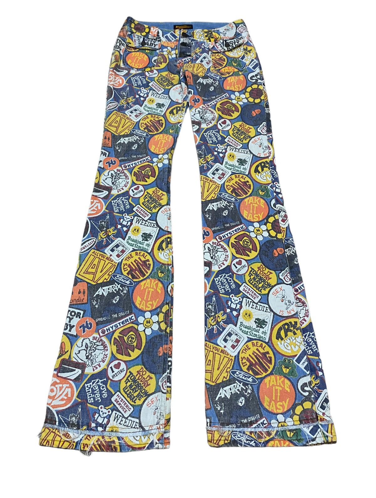 Hysteric Glamour × Japanese Brand Very Rare Design Vintage Hysteric Glamour Flared Jeans 1990s Size US 30 / EU 46 - 1 Thumbnail