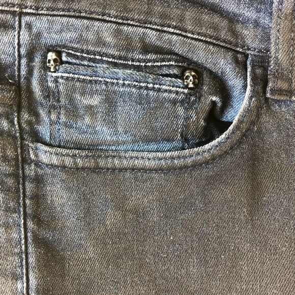 The Kooples The Kooples Skull Hardware Two Tone Slim Straight Jeans Size US 30 / EU 46 - 2 Thumbnail