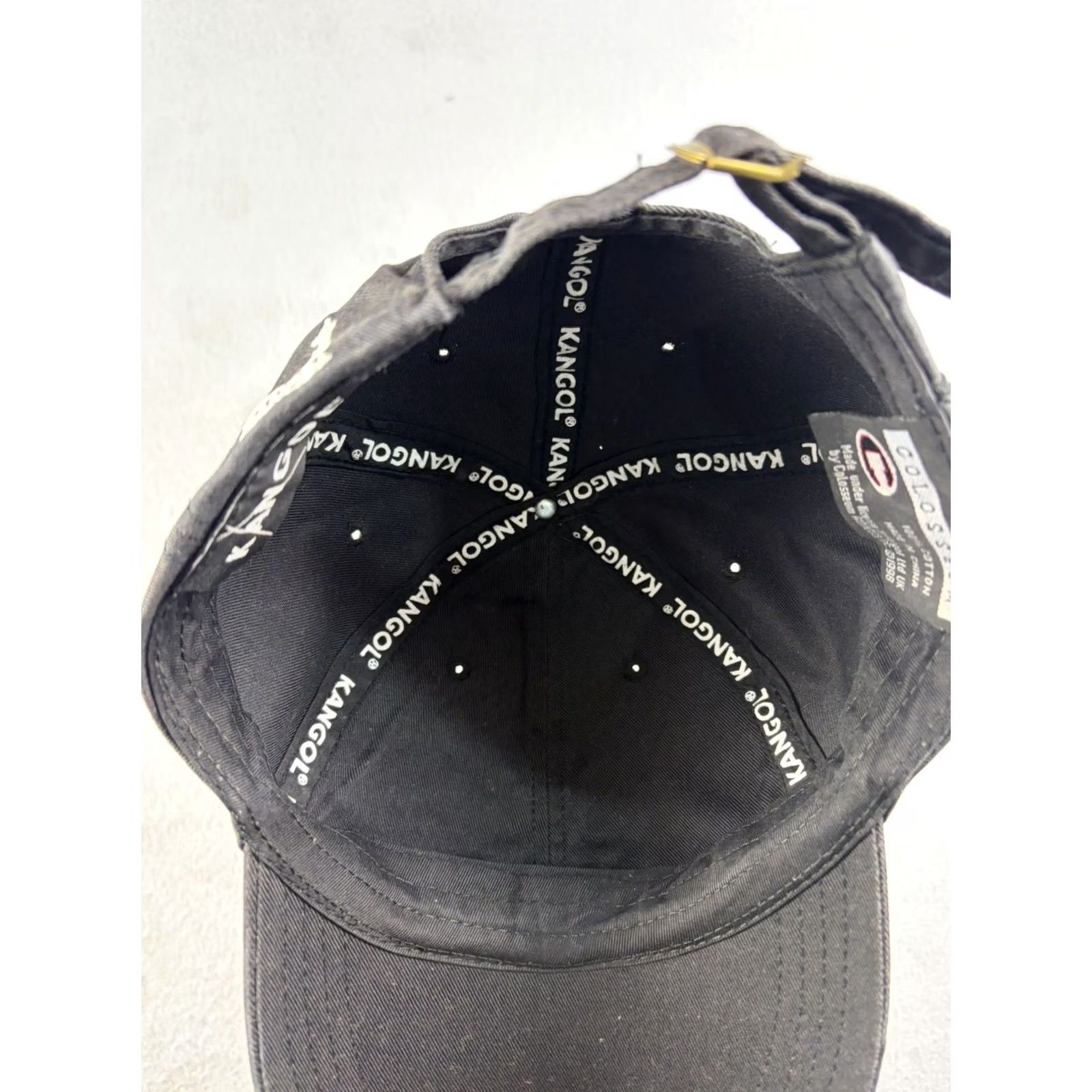 Kangol VINTAGE Kangol Golf Hat Strapback Cap Black Kangolf Embroidered Logo 90s Men's One Size Cotton Lightweight Cap Hat Black 90s Kangol Mens Size ONE SIZE - 6 Thumbnail
