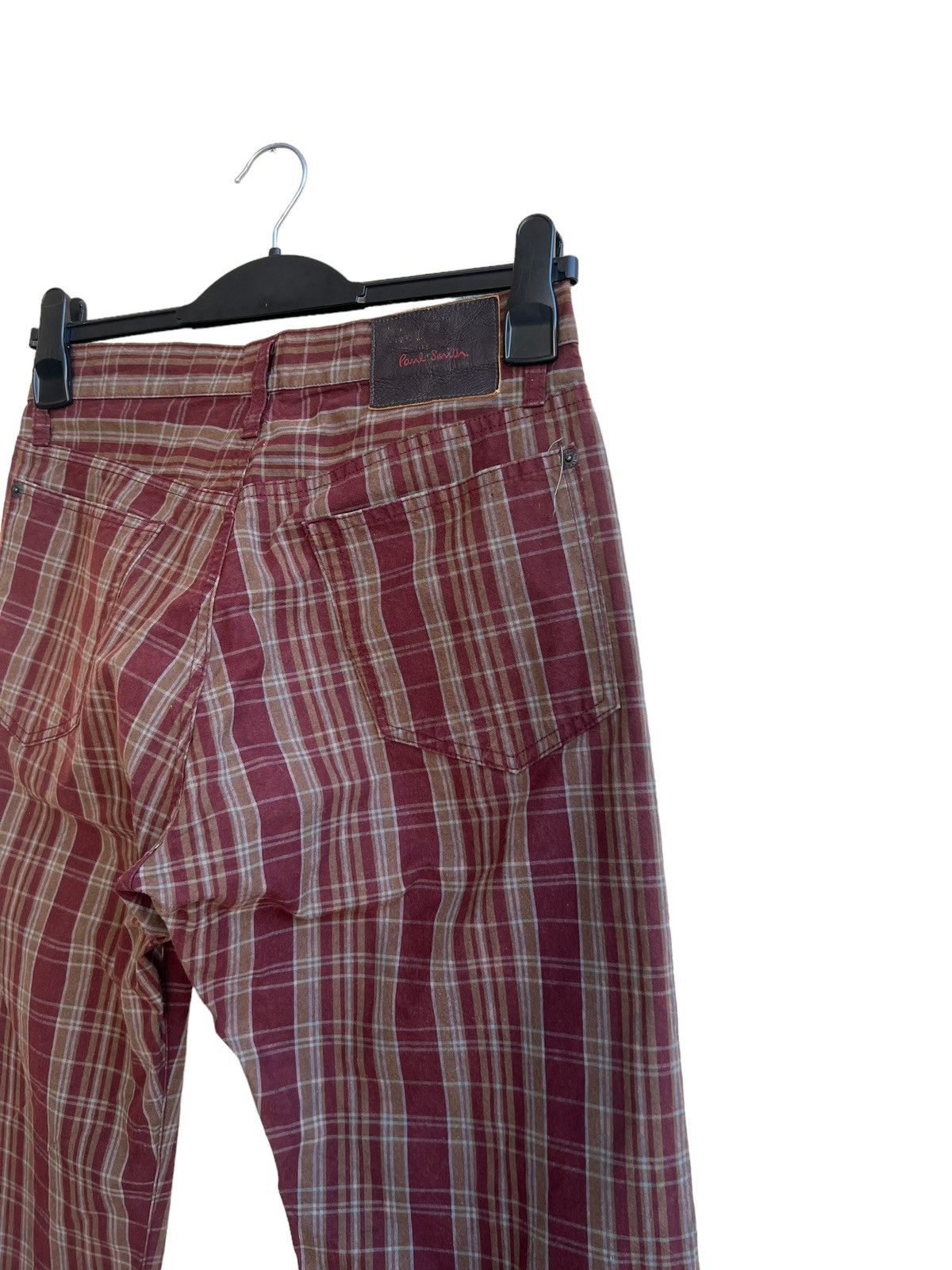 Paul Smith Vintage Paul Smith Jeans Made in Japan Waxed Plaid Pant Size US 29 - 16 Thumbnail