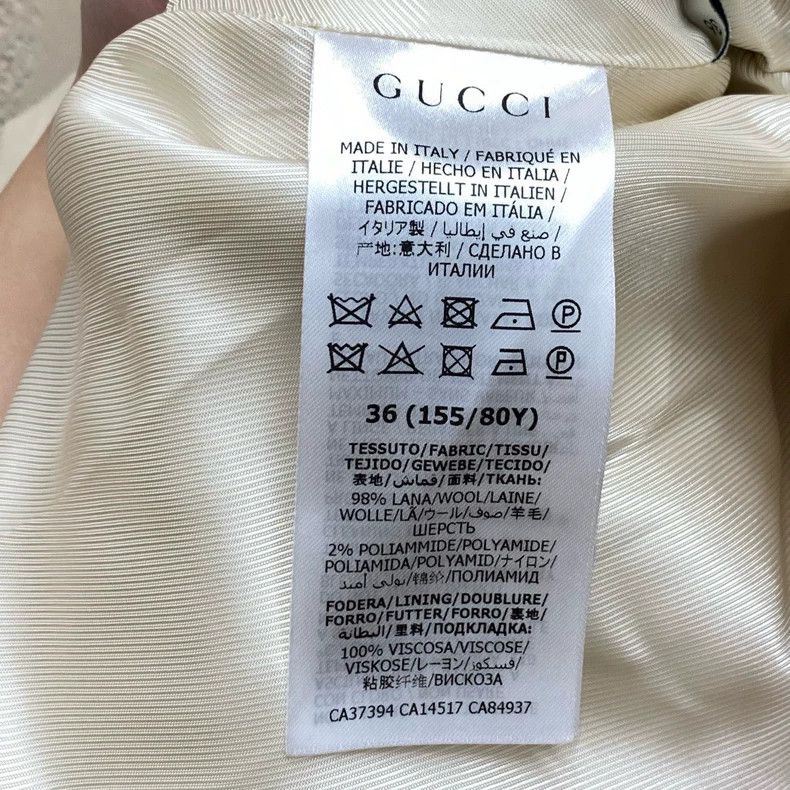 Gucci Gucci Beige wool tweed coat 2505-Nextarrow Size XS / US 0-2 / IT 36-38 - 4 Thumbnail