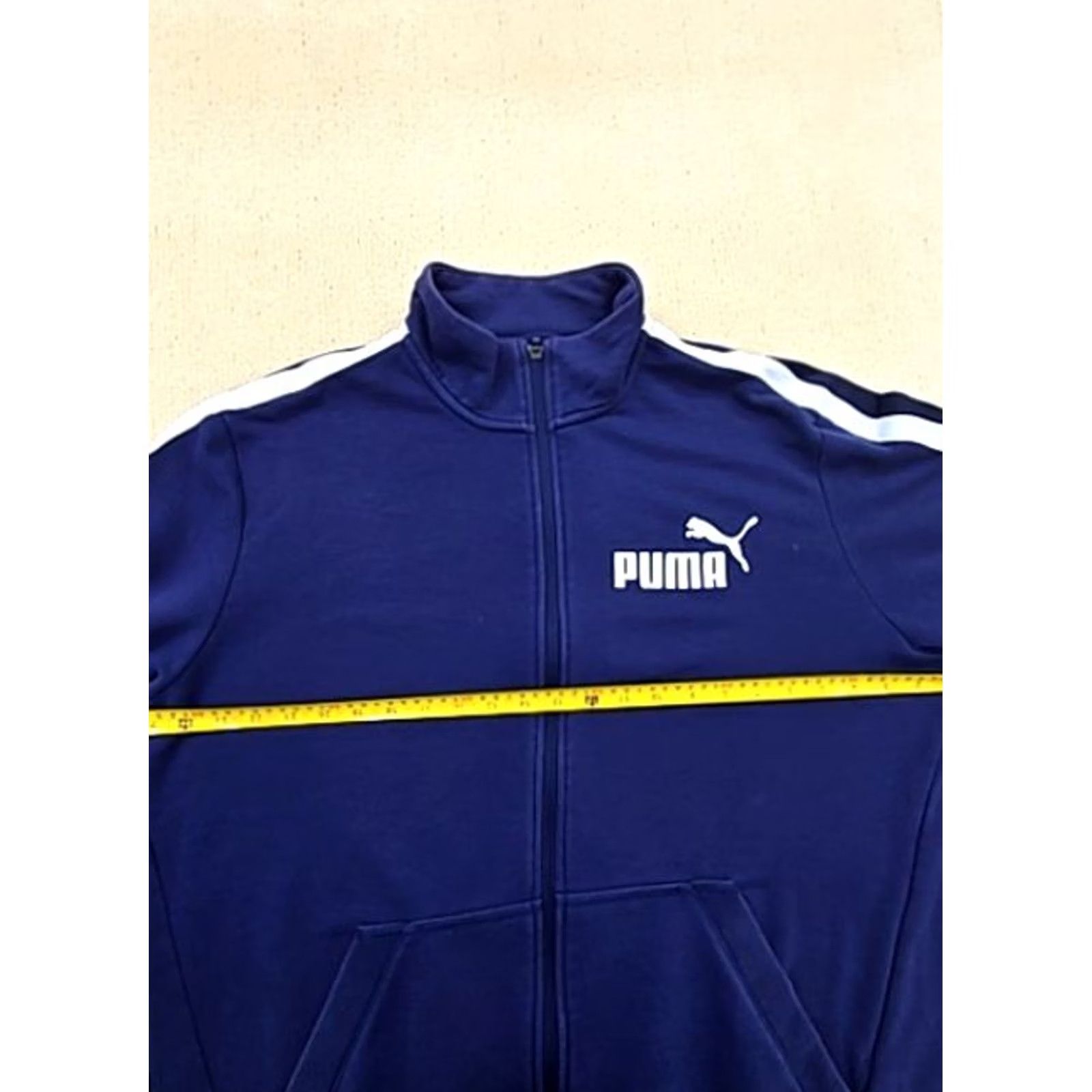 Puma Puma Vintage Navy Blue Track Jacket XL Men Full Zip White Stripes Size US XL / EU 56 / 4 - 7 Thumbnail