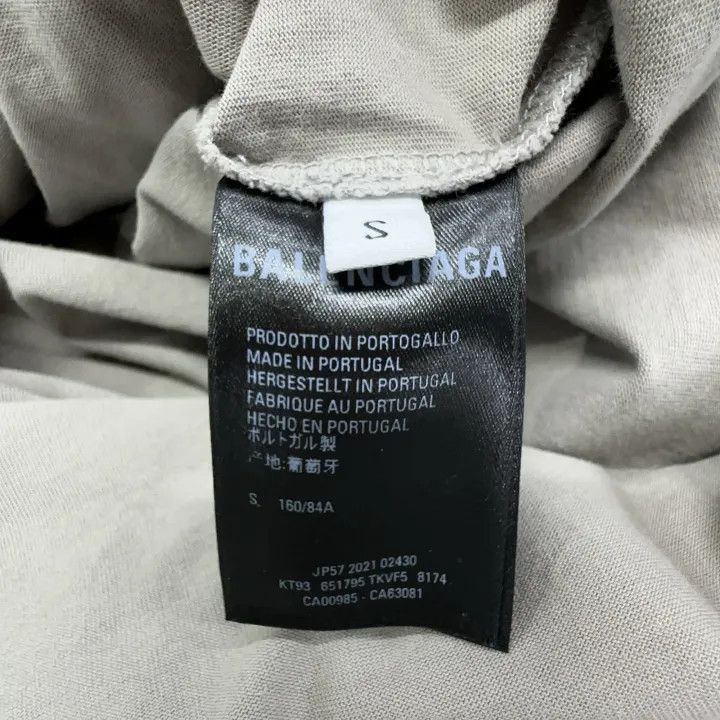 Balenciaga Balenciaga Balenciaga Gray Distressed Logo TShirt -2507 Size US S / EU 44-46 / 1 - 5 Thumbnail