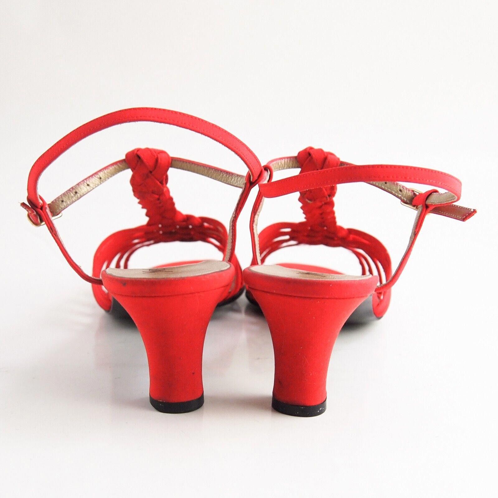 Yves Saint Laurent YSL Saint Laurent Sandals Braided Red Satin US 11 EU 41 Size US 11 / IT 41 - 6 Thumbnail