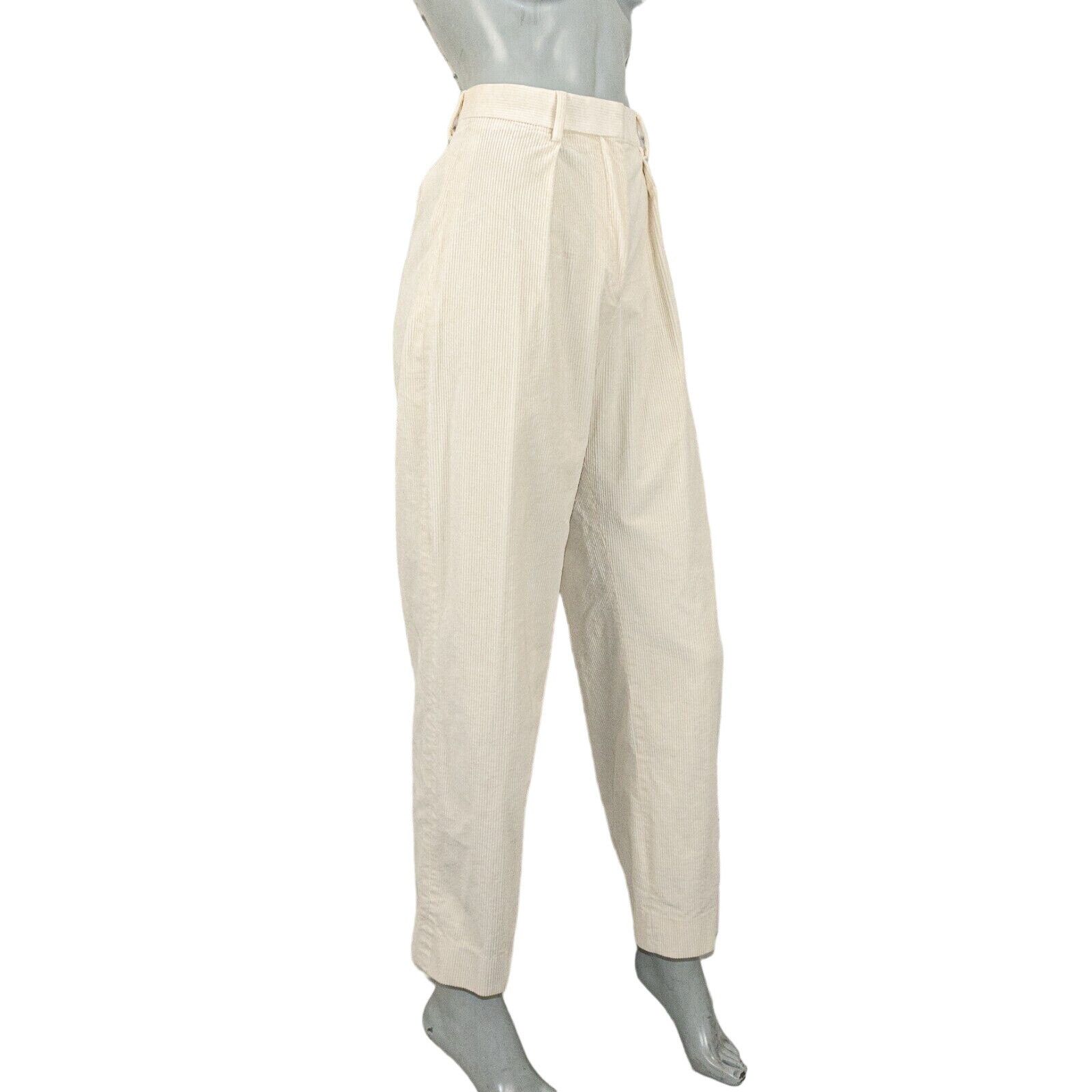 The Kooples The Kooples Pleated Corduroy Ecru Pants Flared leg sz 38 24w Size 26" / US 2 / IT 38 - 4 Thumbnail