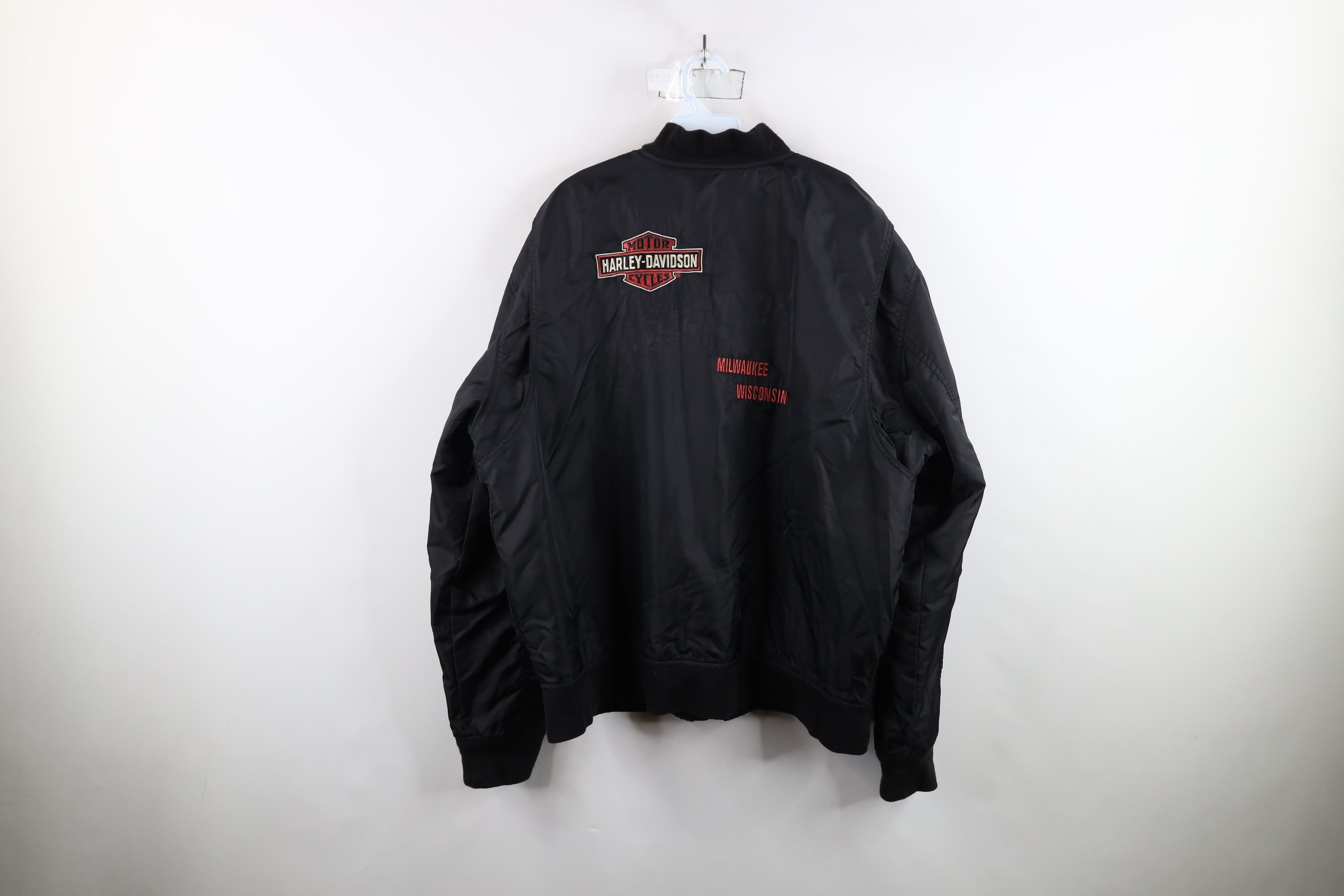 Harley Davidson × Vintage Vintage 90s Harley Davidson Spell Motorcycle Bomber Jacket Size US XL / EU 56 / 4 - 14 Thumbnail