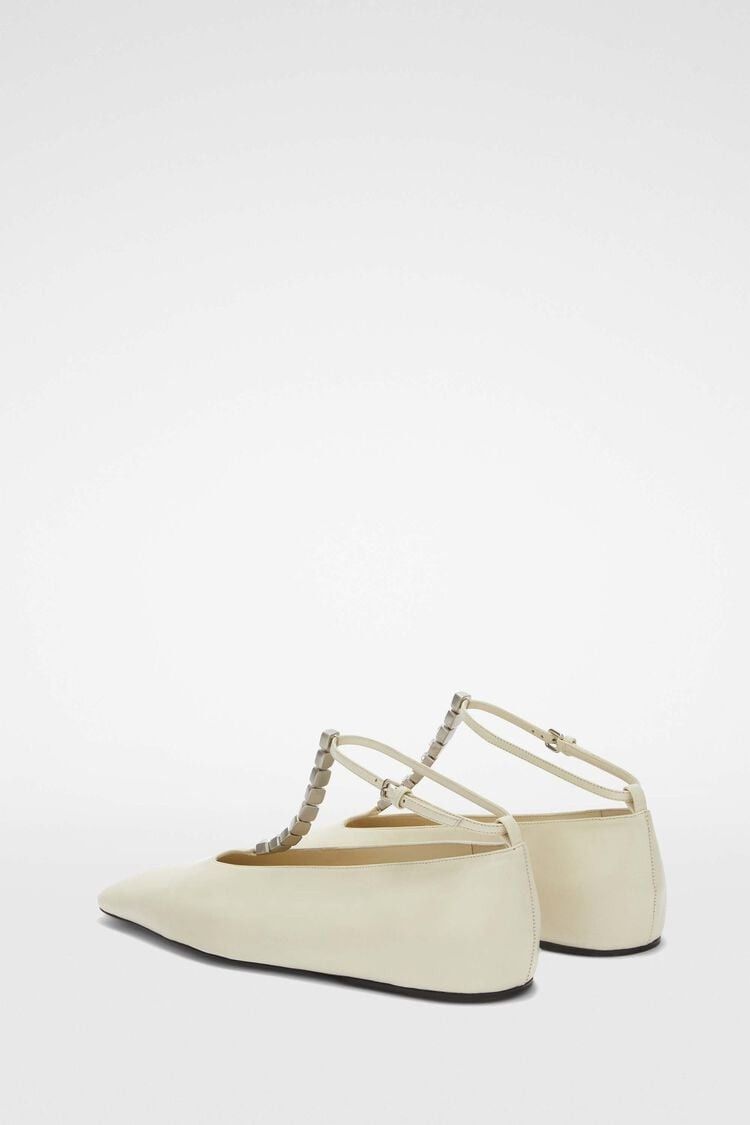 Jil Sander o1w1db10825 Ballerinas in Cream Size US 9 / IT 39 - 4 Thumbnail