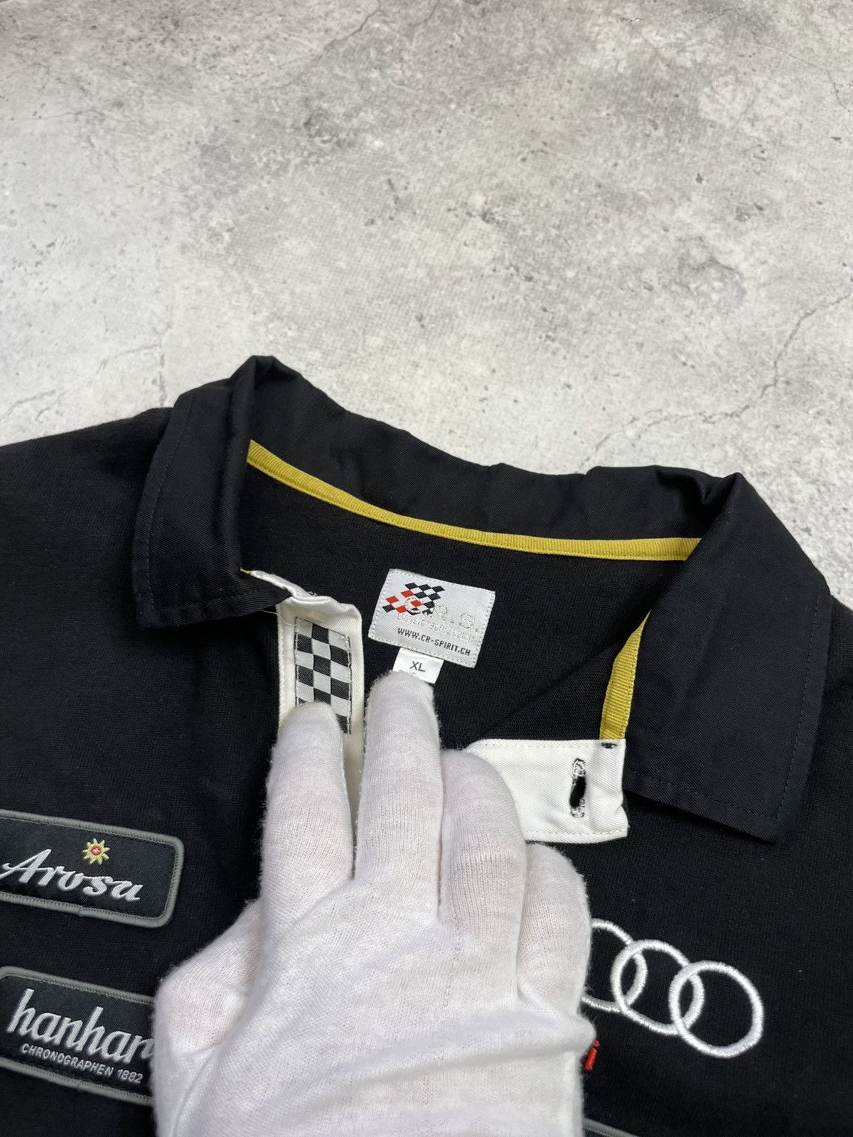Audi Audi Racing 76 Curves Arusa Classic Car Black Long Sleeve Size US XL / EU 56 / 4 - 7 Thumbnail