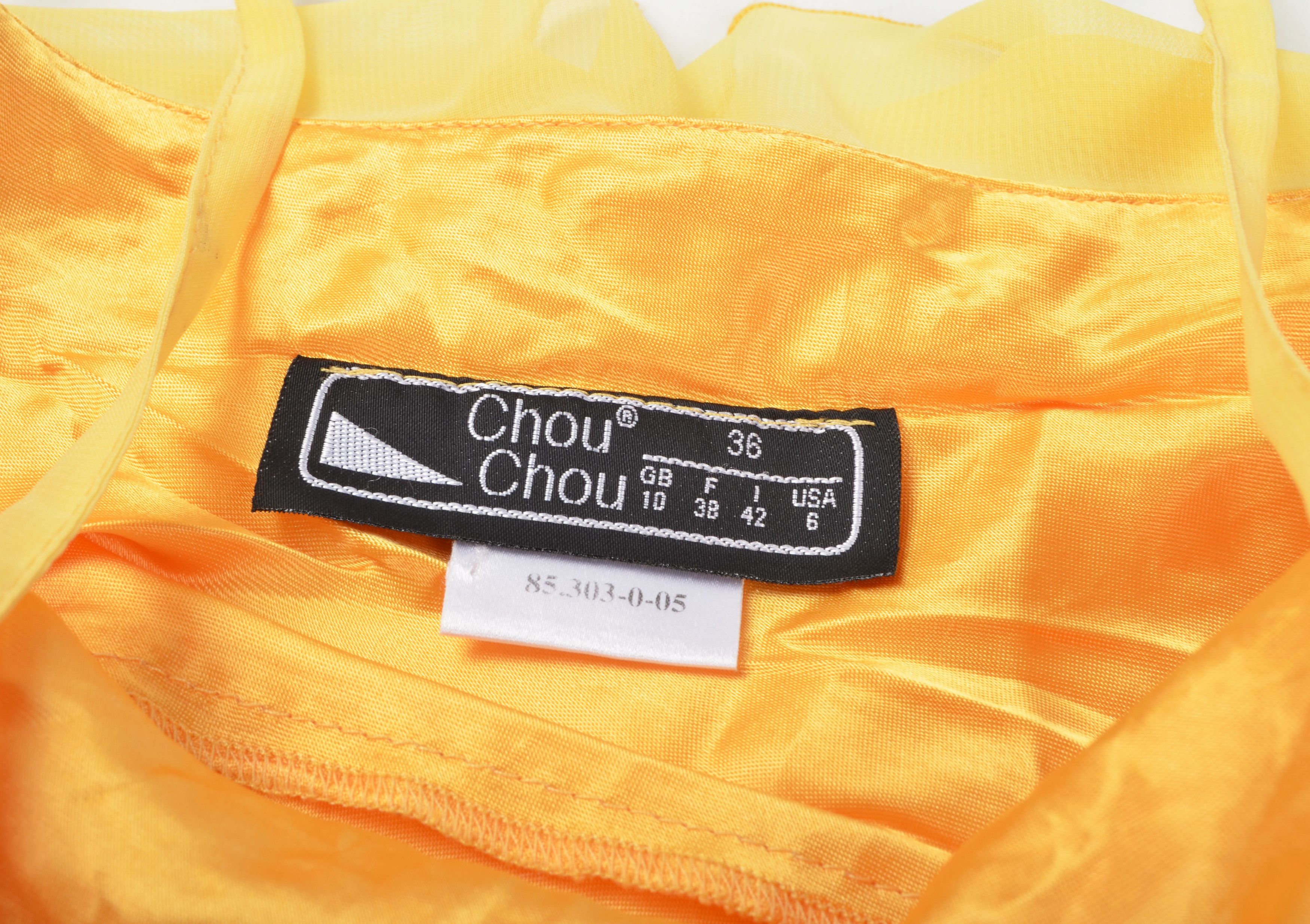 Other Vintage Chou Chou 90's Ruffle Yellow Coquette Dress Size M / US 6-8 / IT 42-44 - 8 Thumbnail