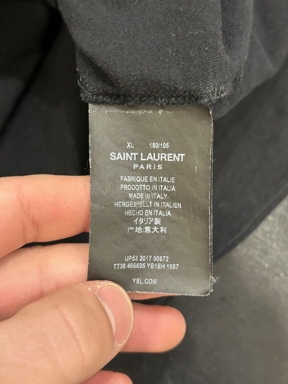 Yves Saint Laurent Saint Laurent Paris University Tee - Black Size US XL / EU 56 / 4 - 4 Thumbnail