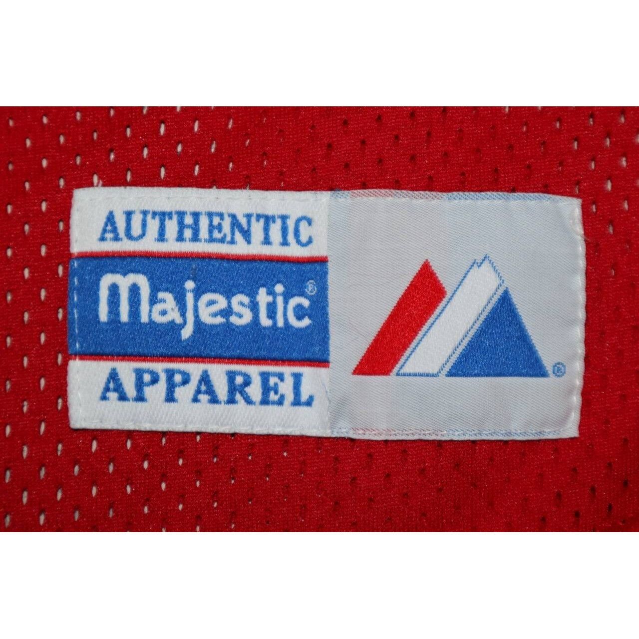 Majestic Vintage Rebels Ole Miss Majestic Red Jersey V Neck USA Made Size US XL / EU 56 / 4 - 6 Thumbnail