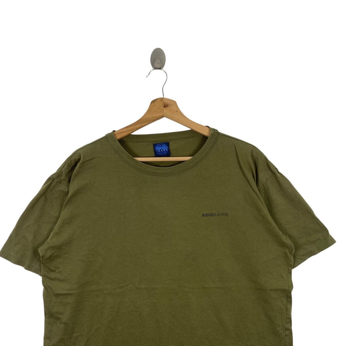 Kenzo × Vintage Vintage KENZO JEANS Olive Green Tee Shirt Size US L / EU 52-54 / 3 - 2 Thumbnail
