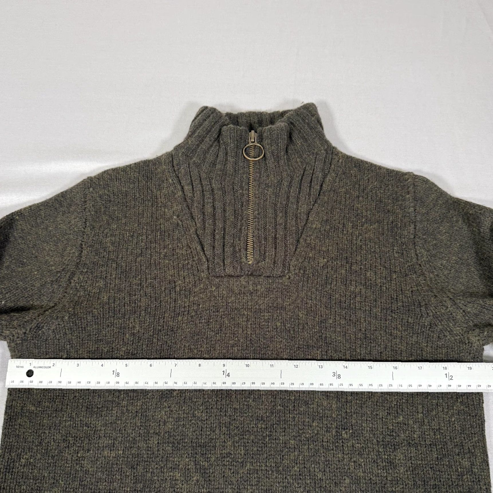 Taylor Stitch Taylor Stitch Sweater Mens 38 Green Merino Wool 1/4 Zip Pullover Knit Wool Outdoor Casual Size US M / EU 48-50 / 2 - 4 Thumbnail
