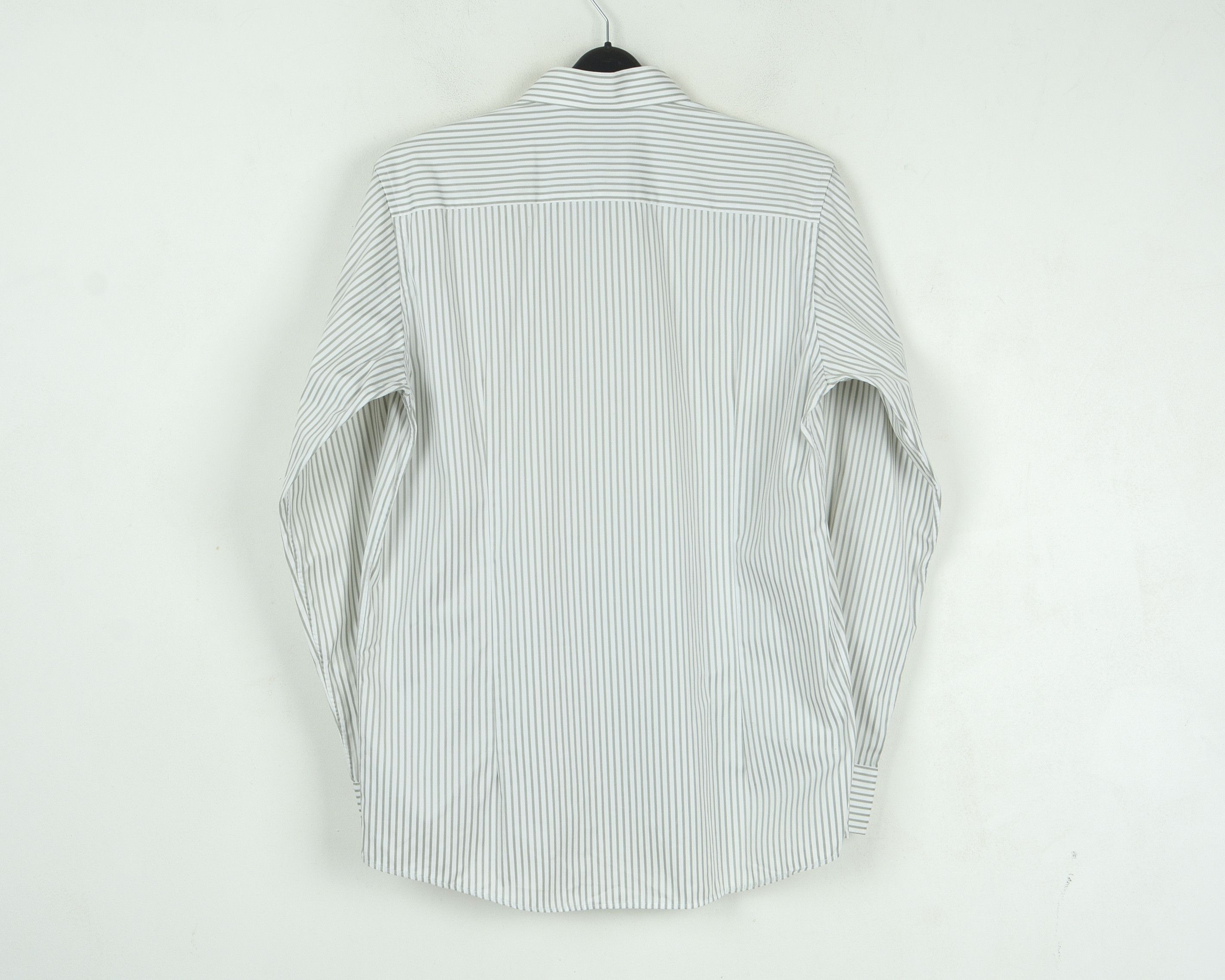 Eton Striped Shirt 16 1/2" Size 42R White Cotton Single Cuffs Size 42R - 4 Thumbnail