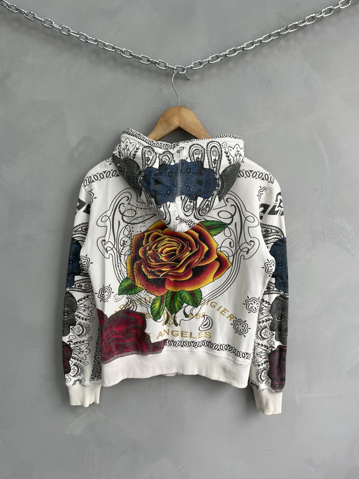 Japanese edhardy by christian audigier zip hoodie y2k
