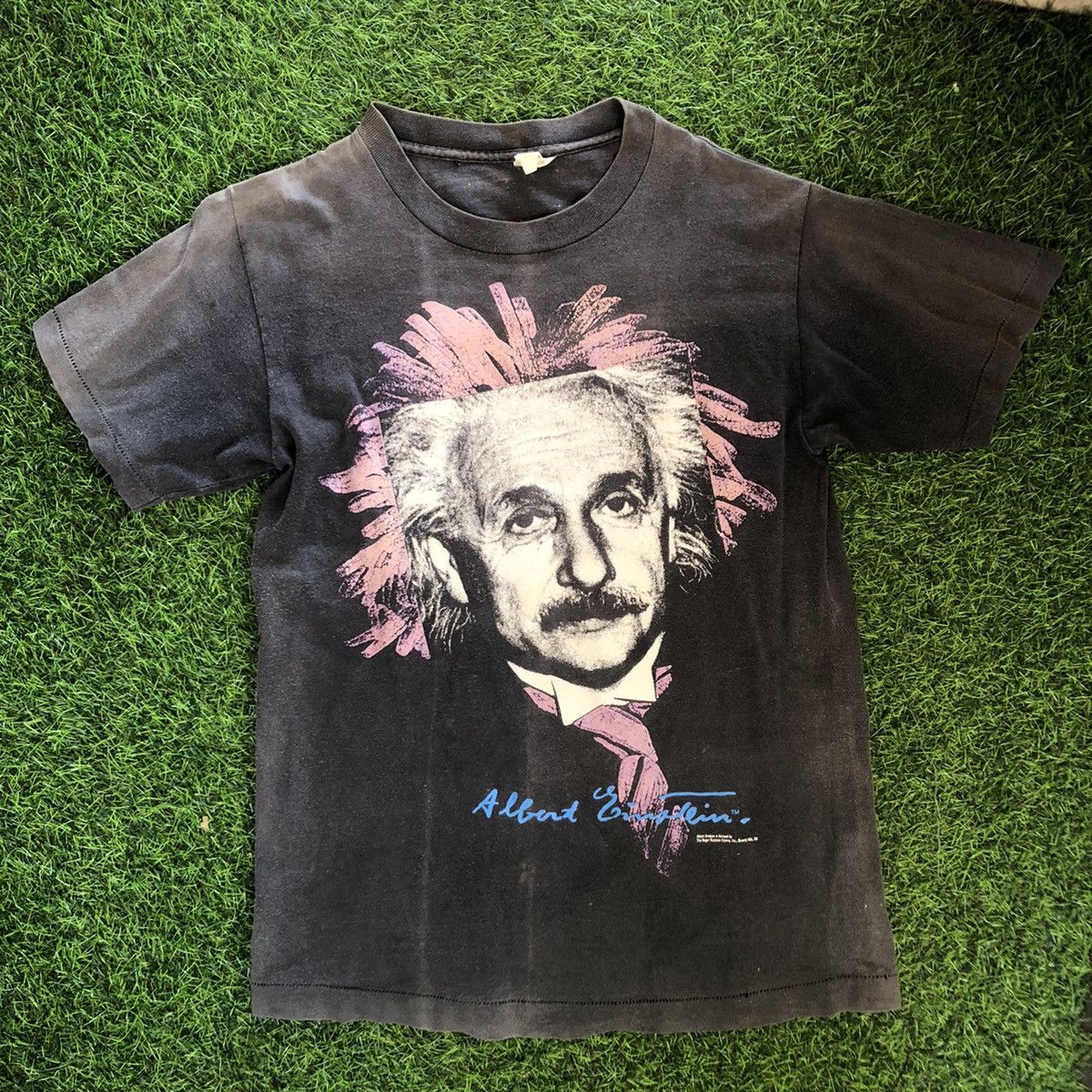 Band Tees × Vintage Vintage Albert Eistein Big print Size US S / EU 44-46 / 1 - 1 Thumbnail