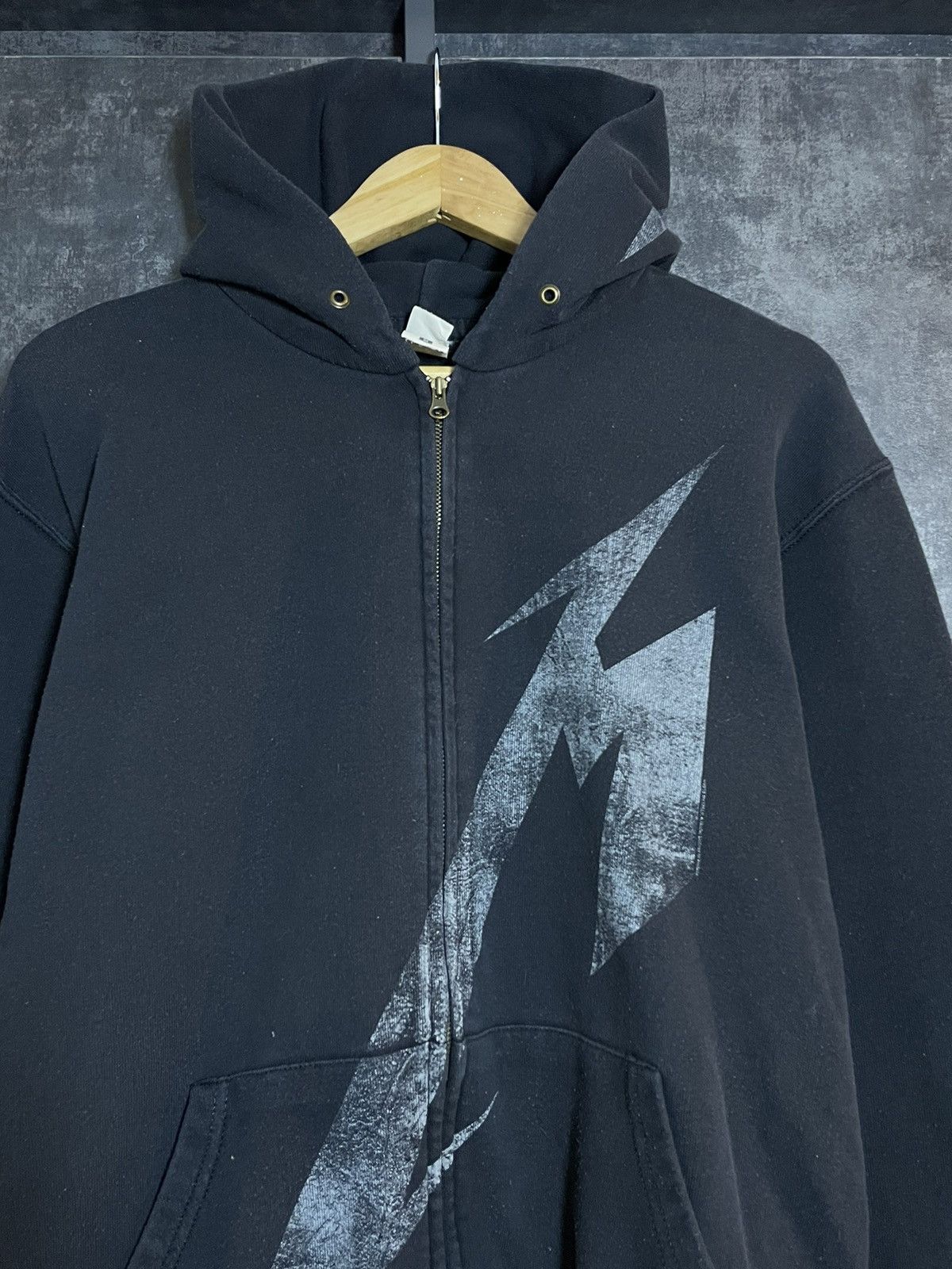 Band Tees Crazy Metallica Faded Black Zip Hoodie Big Logo Streetwear Size US M / EU 48-50 / 2 - 10 Thumbnail