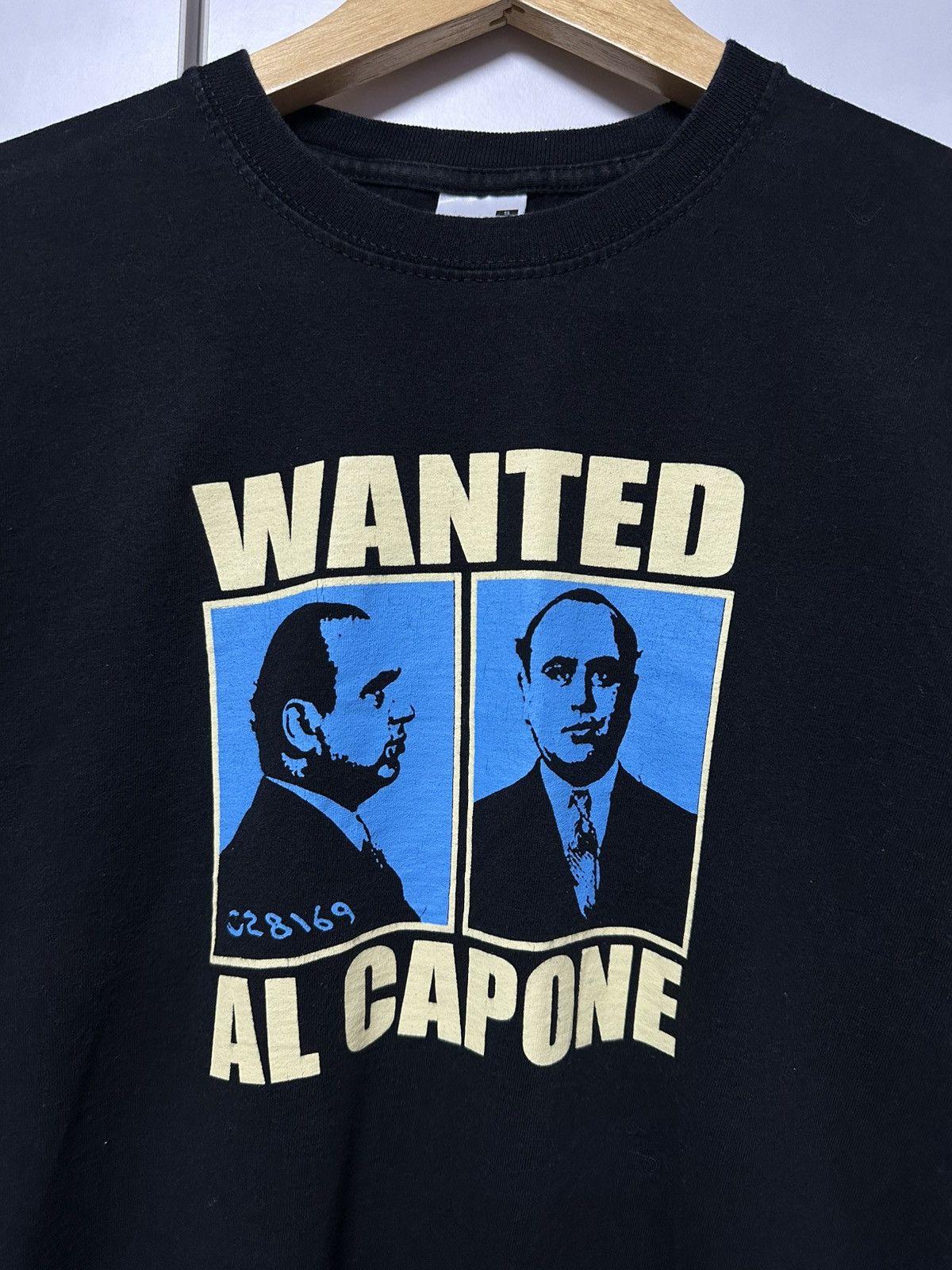 Fruit Of The Loom Al Capone Wanted Vintage Mafia T-shirts Size US S / EU 44-46 / 1 - 2 Thumbnail