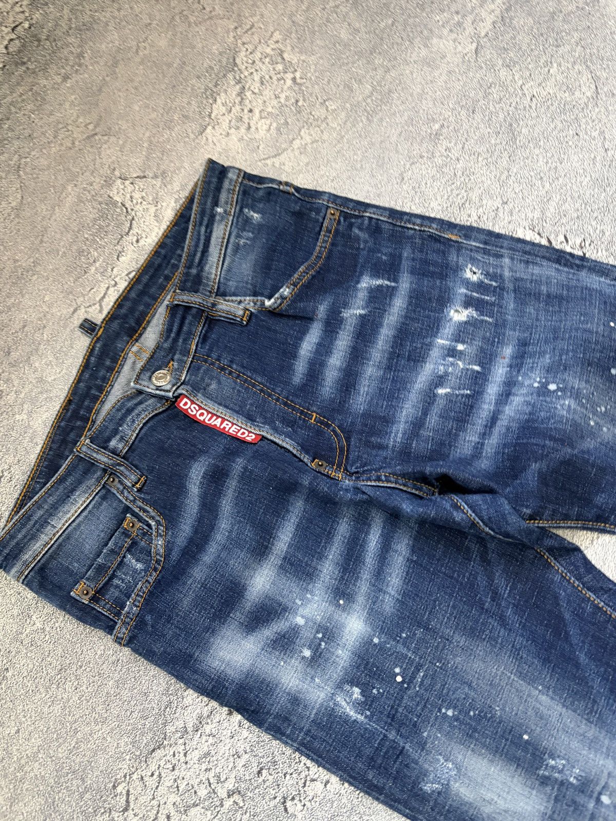 Dsquared2 DSQUARED2 Cool Guy Blue Distressed Paint Splash Jeans IT 44 Size US 29 - 14 Thumbnail