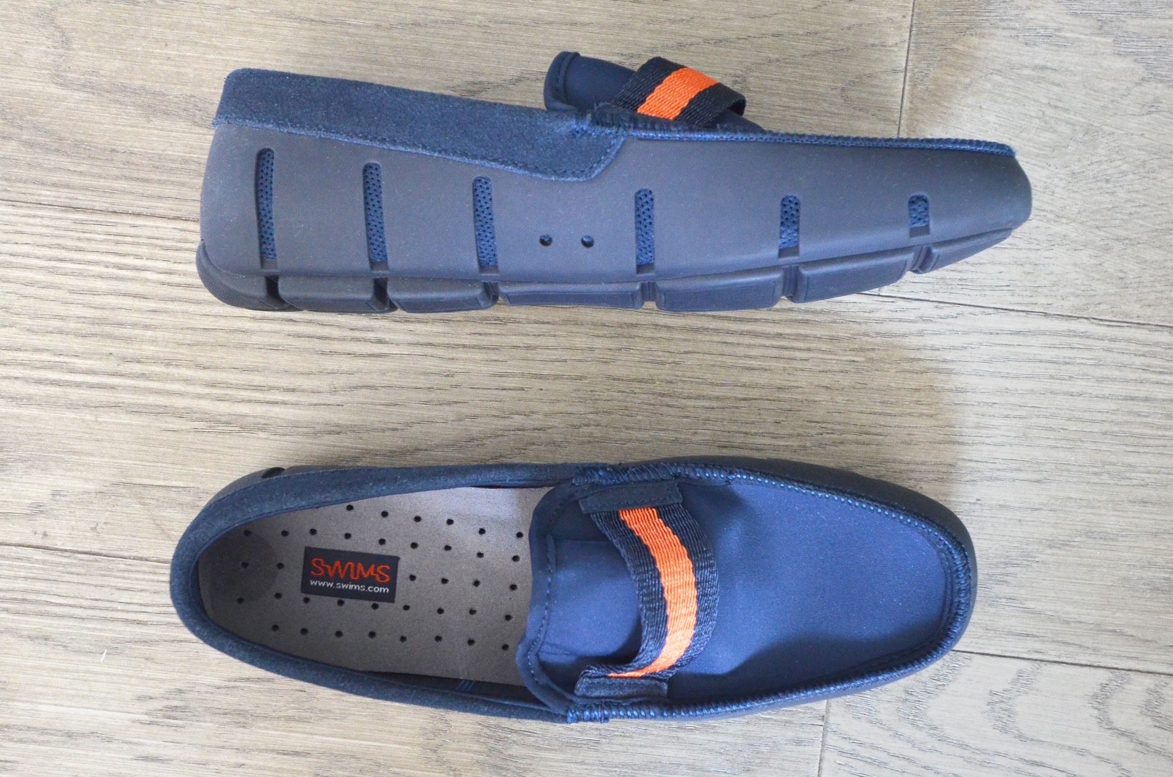 Swims Swims Navy Blue Loafer with Orange Stripe Size US 8 / EU 41 - 3 Thumbnail