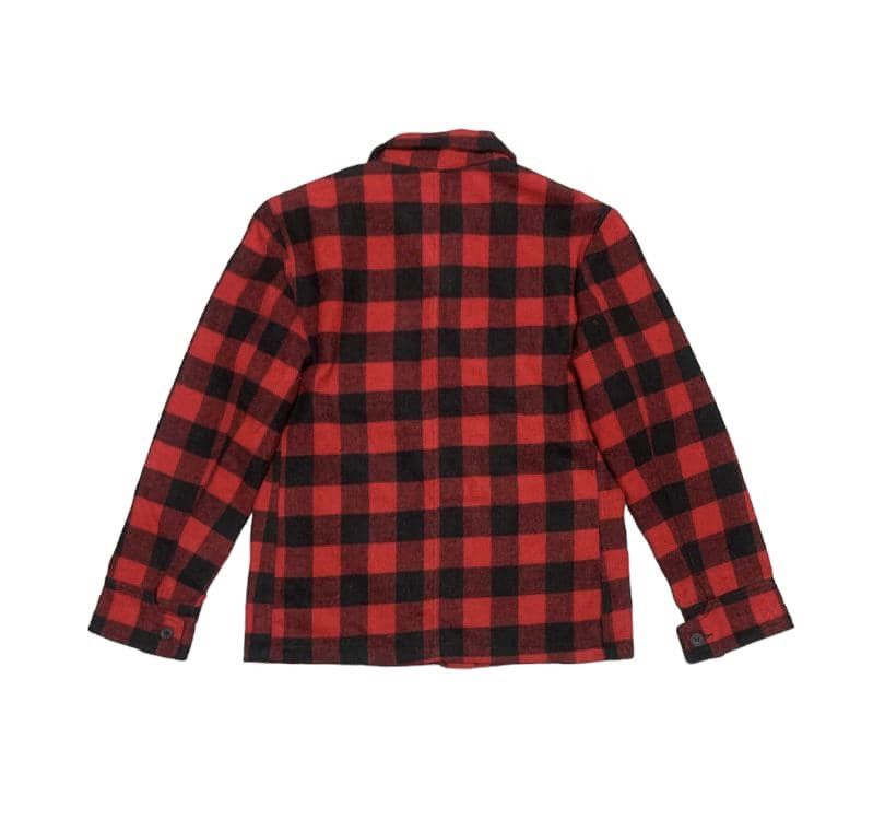 Oshkosh Vintage 90s Oshkosh Shadow Plaid Wool Flannel Shirt Jacket Size US L / EU 52-54 / 3 - 3 Thumbnail