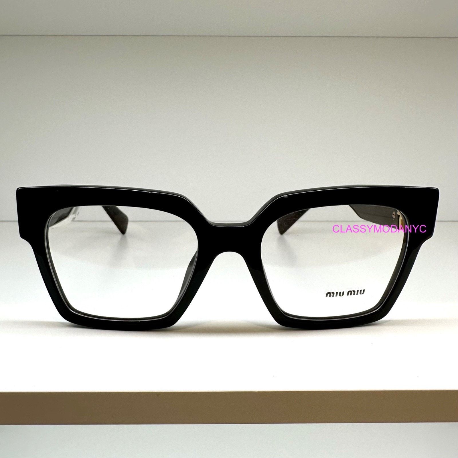 Miu Miu MIU MIU Womens Eyeglasses Black Square Full Rim frames Size ONE SIZE - 2 Thumbnail