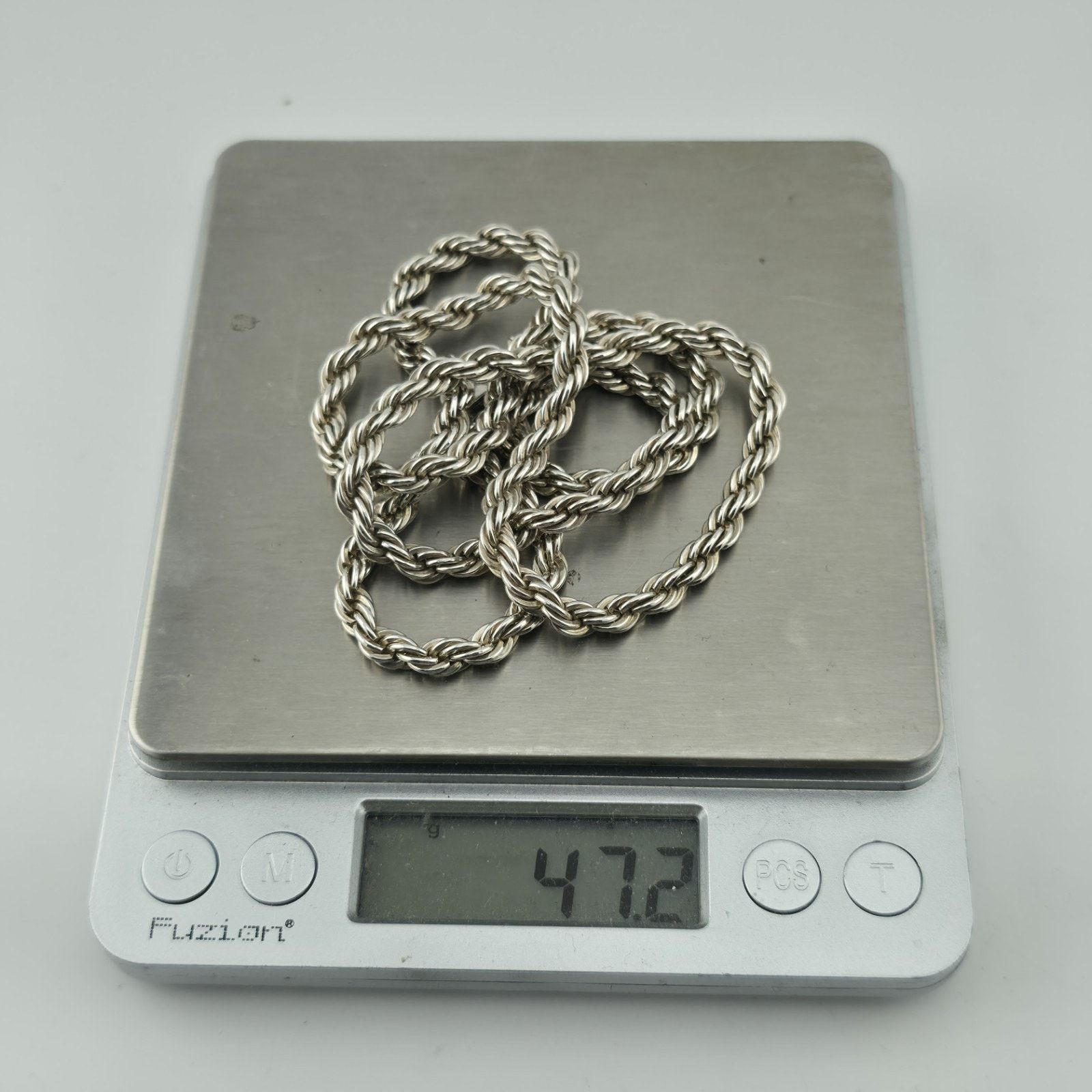 Other Sterling Silver 925 Rope Chain Necklace 24” 47g Heavy Twist Size ONE SIZE - 10 Thumbnail