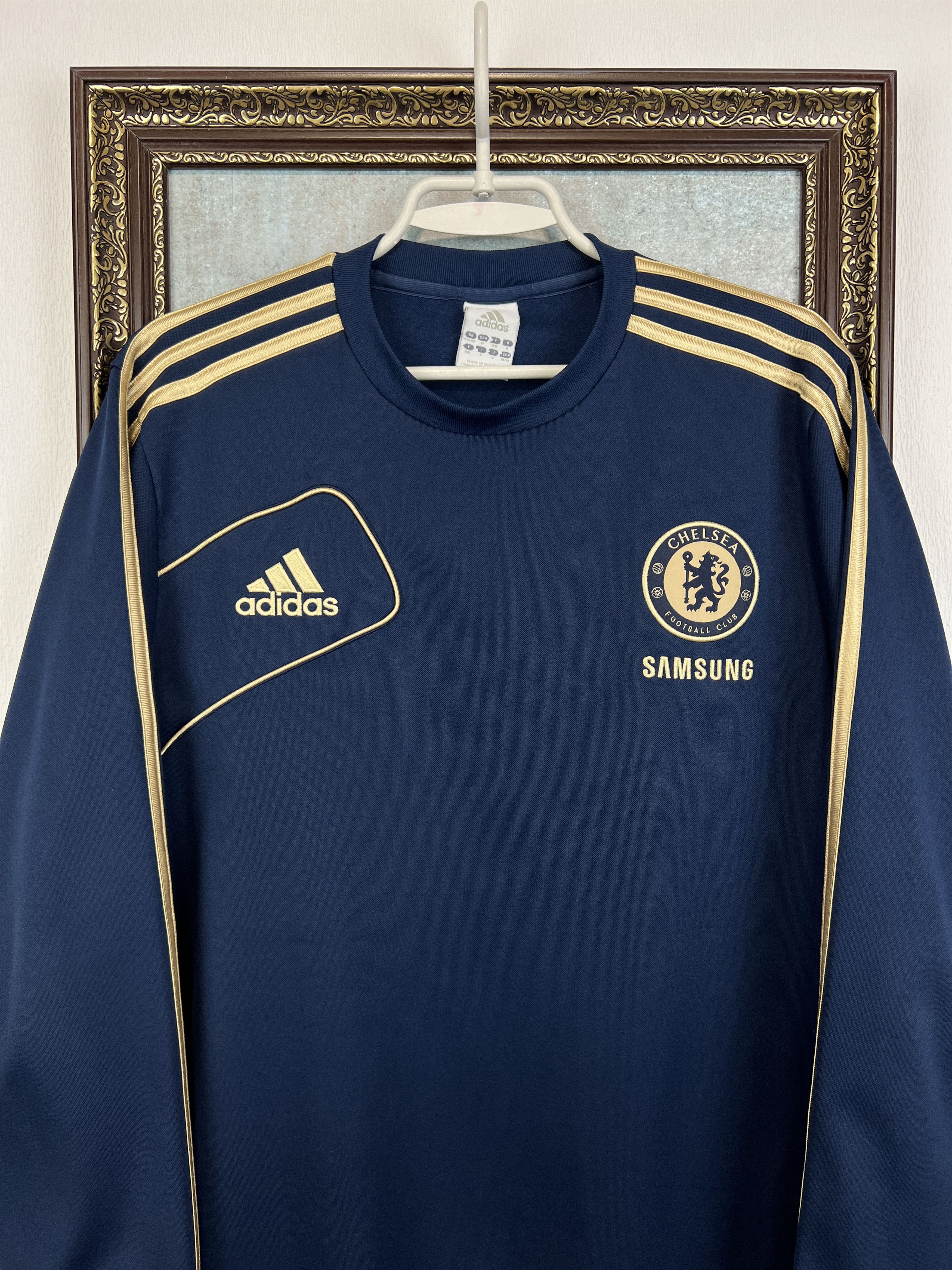 Adidas Vintage Chelsea Football Sweatshirt Soccer Jacket Rare Size US M / EU 48-50 / 2 - 2 Thumbnail