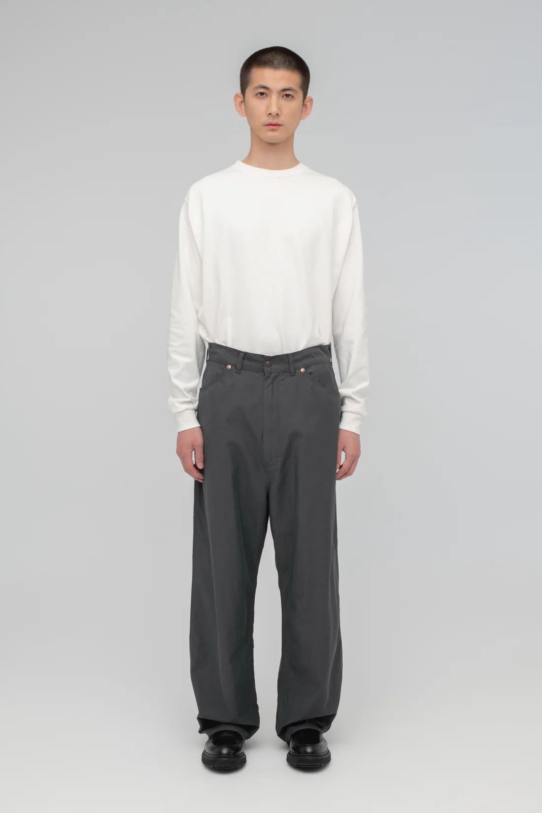 Ciota cotton rayon painter pants size 6 charcoal grey Size US 36 / EU 52 - 9 Thumbnail