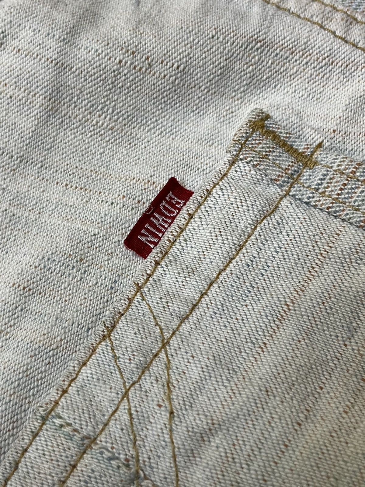 Edwin SICK 90s VINTAGE EDWIN GRAND BLUE SELVAGE 13oz DENIM Size US 33 - 22 Thumbnail