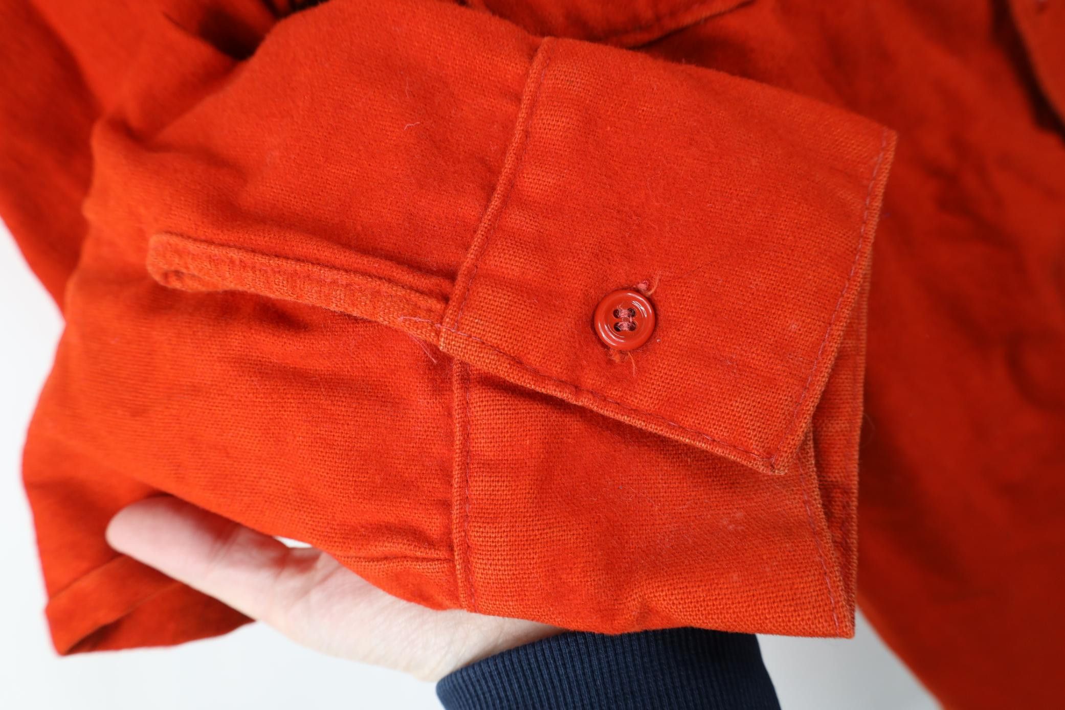 Vintage Vintage 70s Streetwear Chamois Cloth Button Shirt Orange USA Size US XL / EU 56 / 4 - 9 Thumbnail
