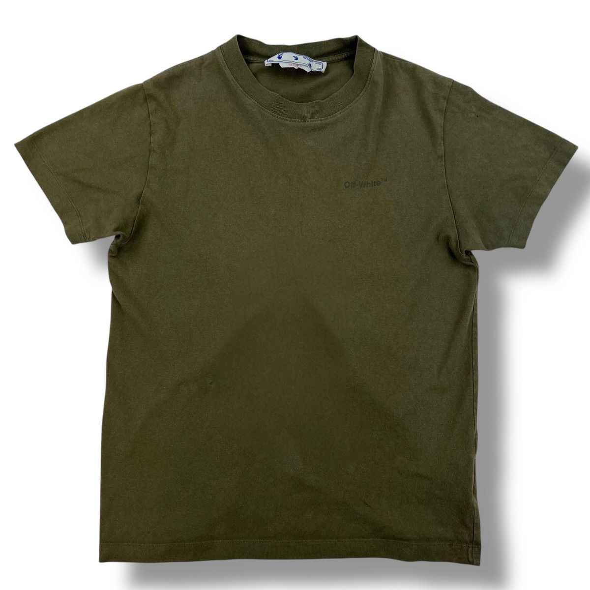 Off-White Off-White Rubber Diagonal Khaki T Shirt Size US S / EU 44-46 / 1 - 3 Thumbnail