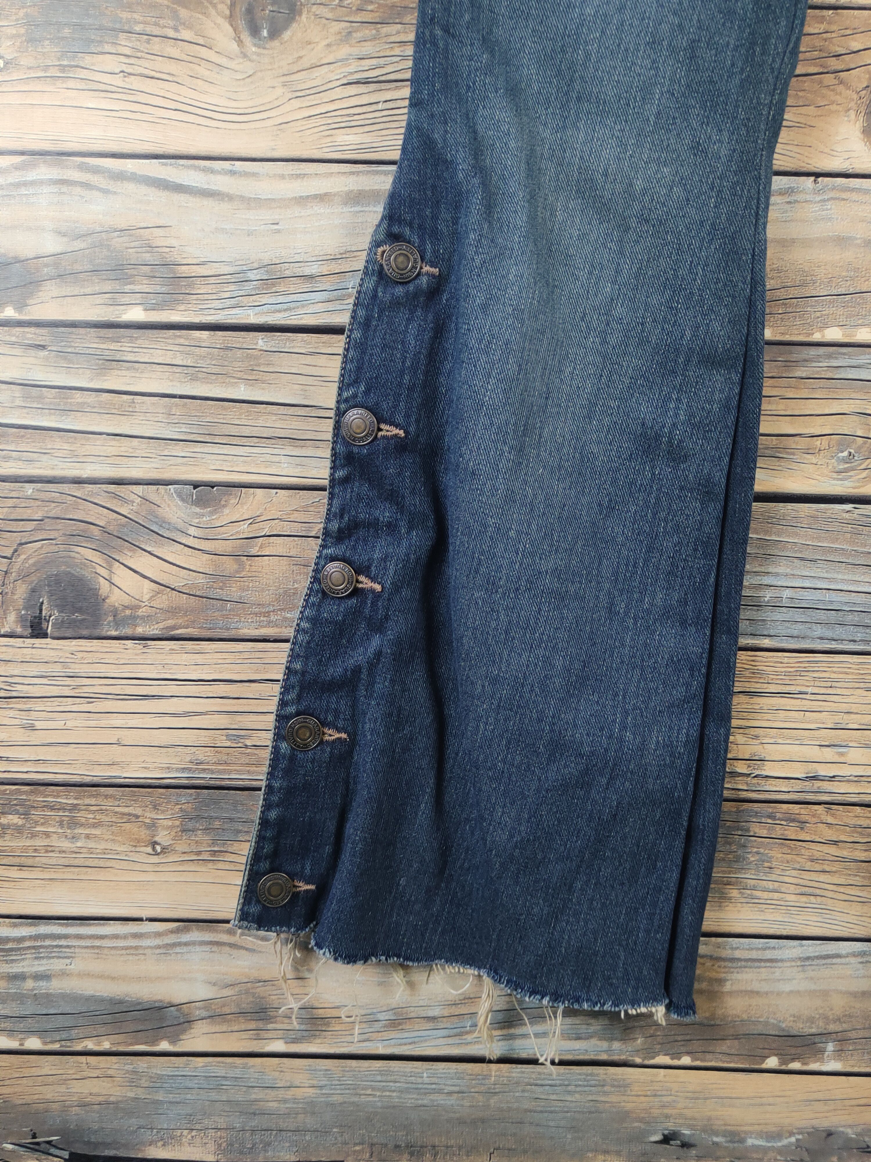 Japanese Brand DL Fazbee Dark Blue Denim Jumpsuits #1086 Size 30" / US 8 / IT 44 - 7 Thumbnail