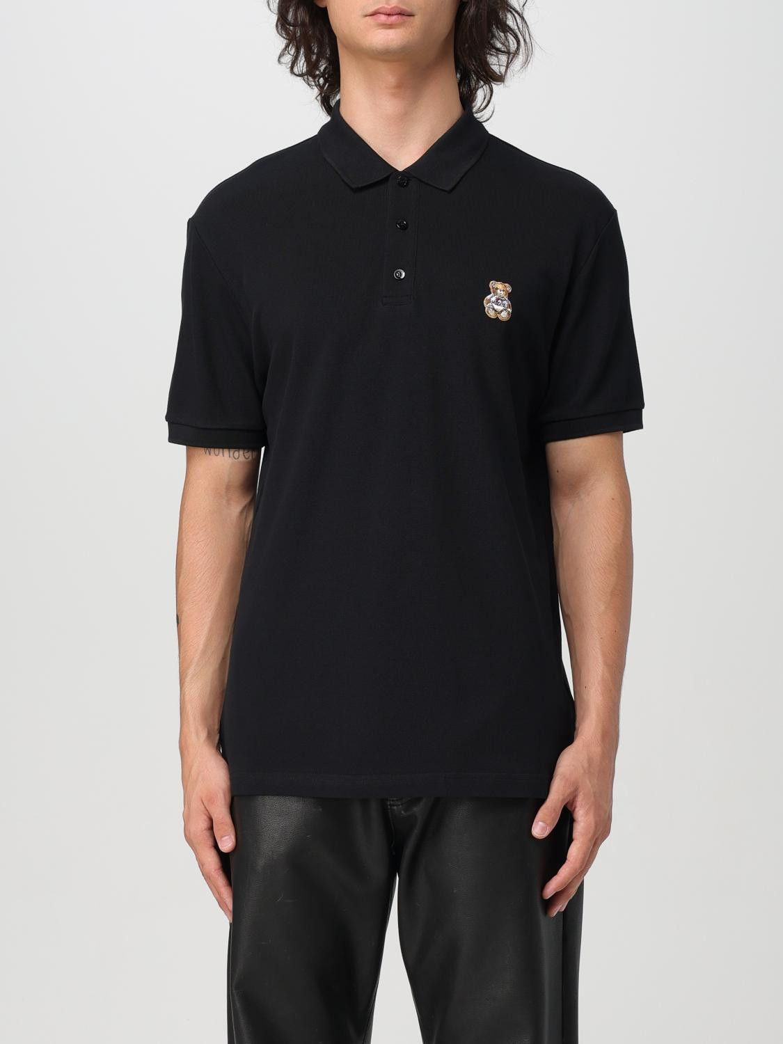 o1s22i1n0924 Teddy Bear Polo Shirt in Black