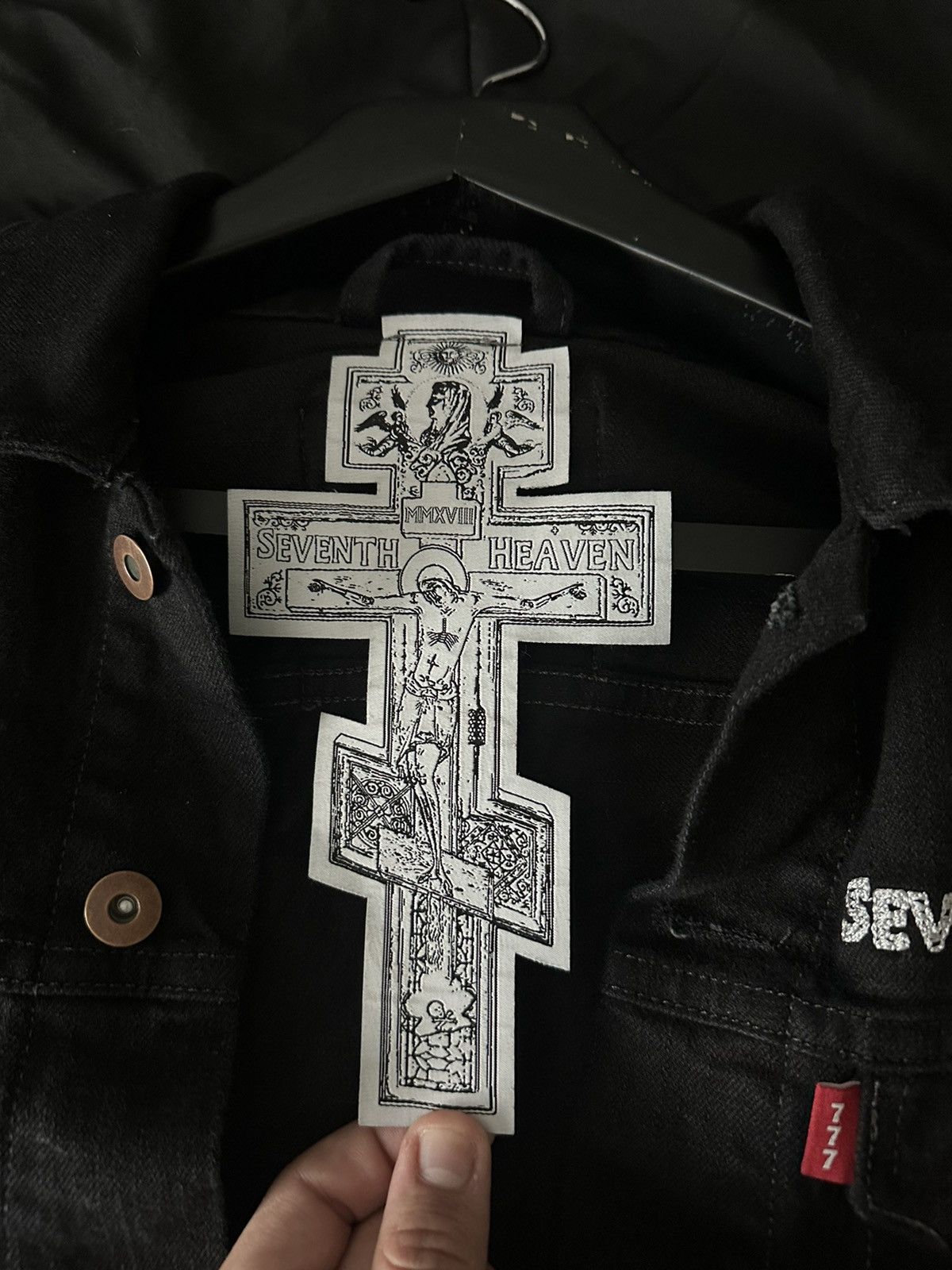 Seventh Heaven Seventh Heaven black denim jacket | Grailed