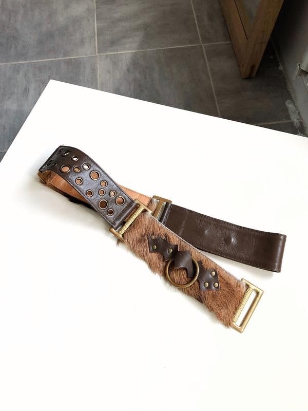 Beauty Beast y2k Chick On A Mission Fur & Leather Belt (S) Size ONE SIZE - 1 Thumbnail