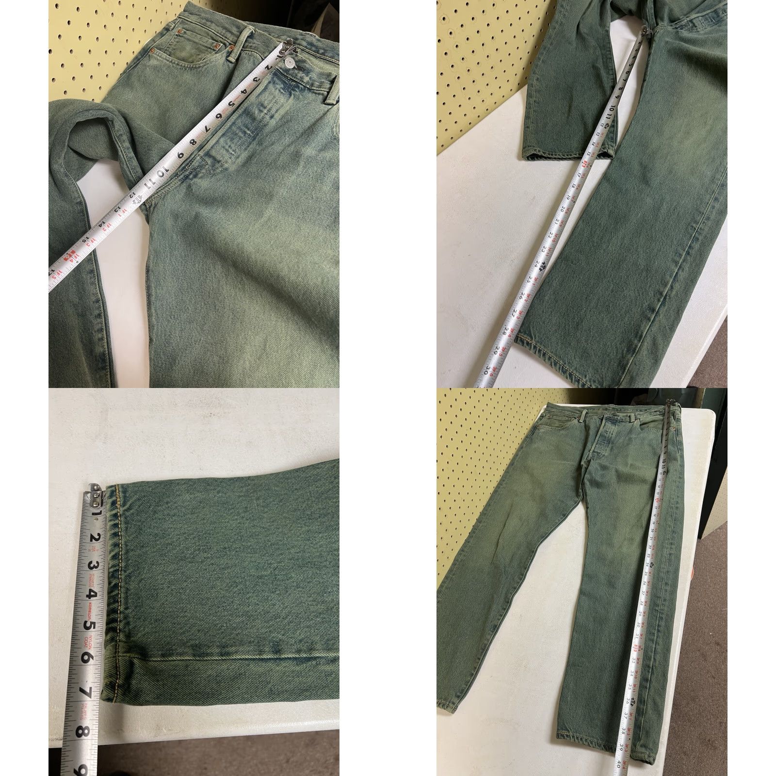 Levi's Levi’s 501 CT Jeans Mens 36 Regular Button Fly Green Denim Pants Tapered Classic Size US 36 / EU 52 - 8 Thumbnail