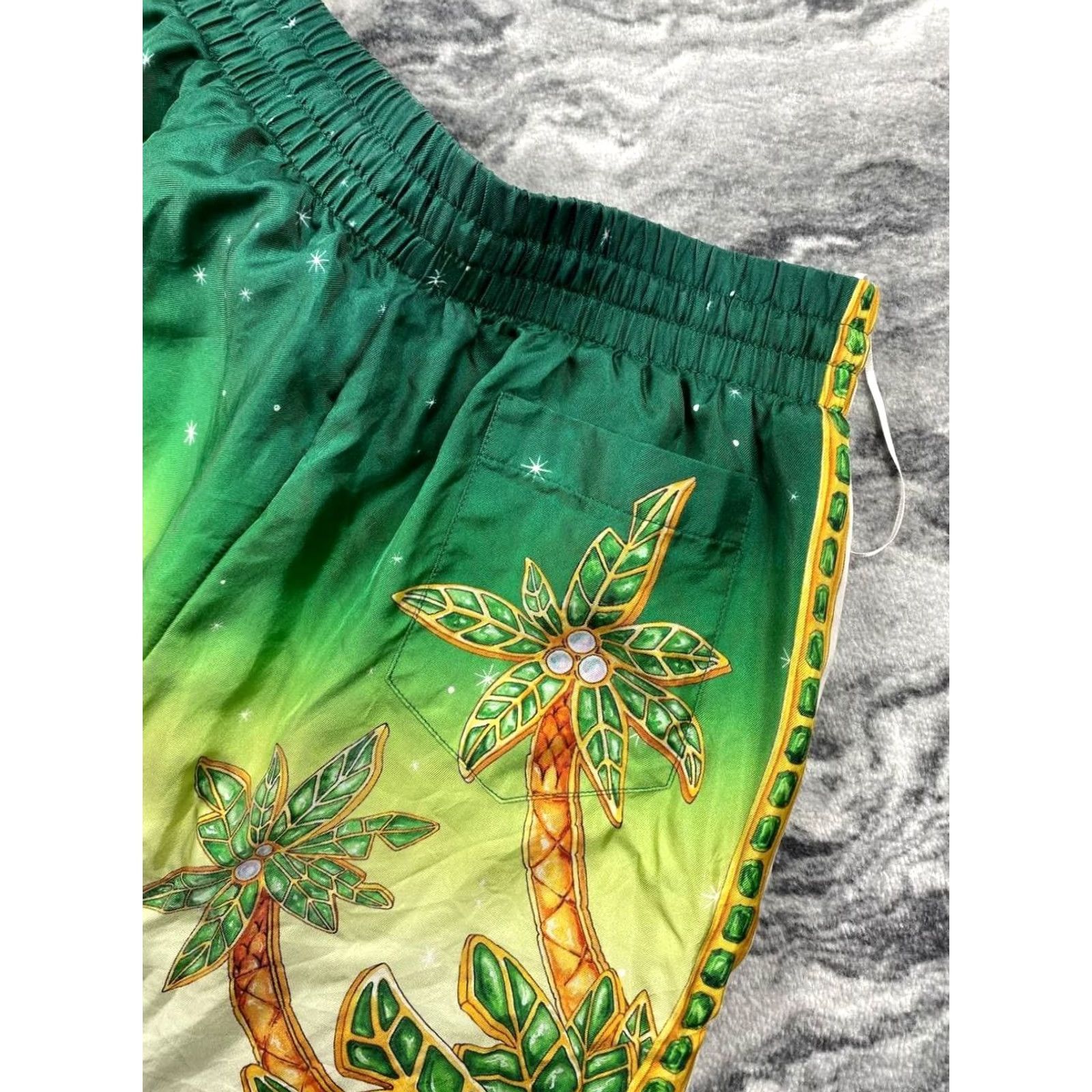 Casablanca Casablanca Silk Shorts Men S Bermuda Casual Drawstring Multicolor Summer Size US 29 - 8 Thumbnail