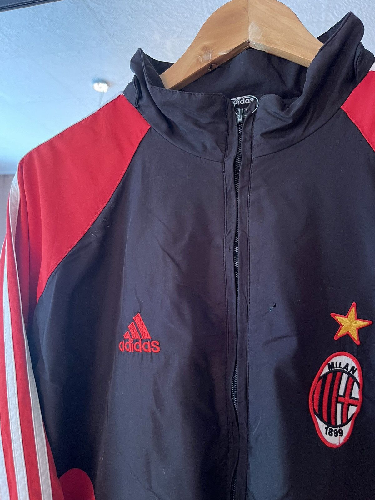 Other Vintage 90s AC MILAN Soccer Adidas Retro Olympic Jacket Size US XL / EU 56 / 4 - 9 Thumbnail