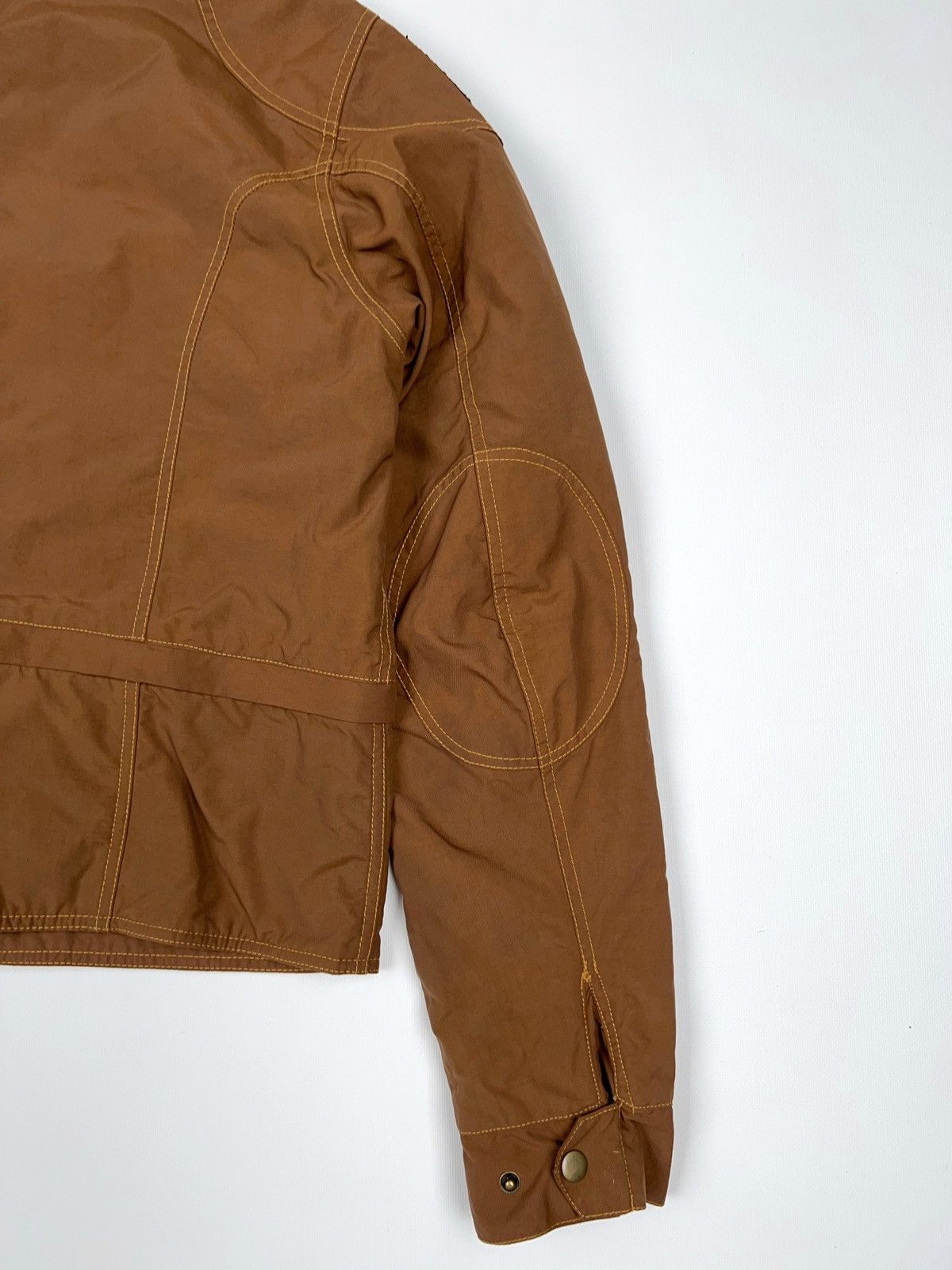 Belstaff Belstaff Gold Label Short Jacket Crop Bomber Zip Brown Biker Size XXL / US 16-18 / IT 52-54 - 13 Thumbnail