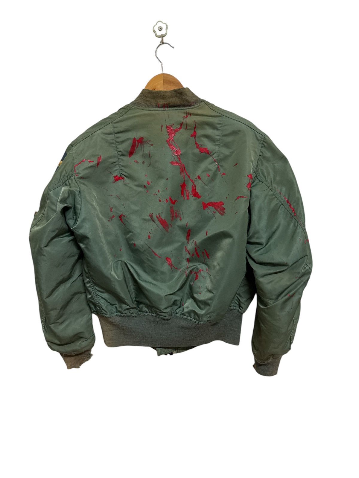 Alpha Industries × Vintage Alpha Industries MA-1 Paint Splatter Design Bomber Jacket Size US M / EU 48-50 / 2 - 6 Thumbnail