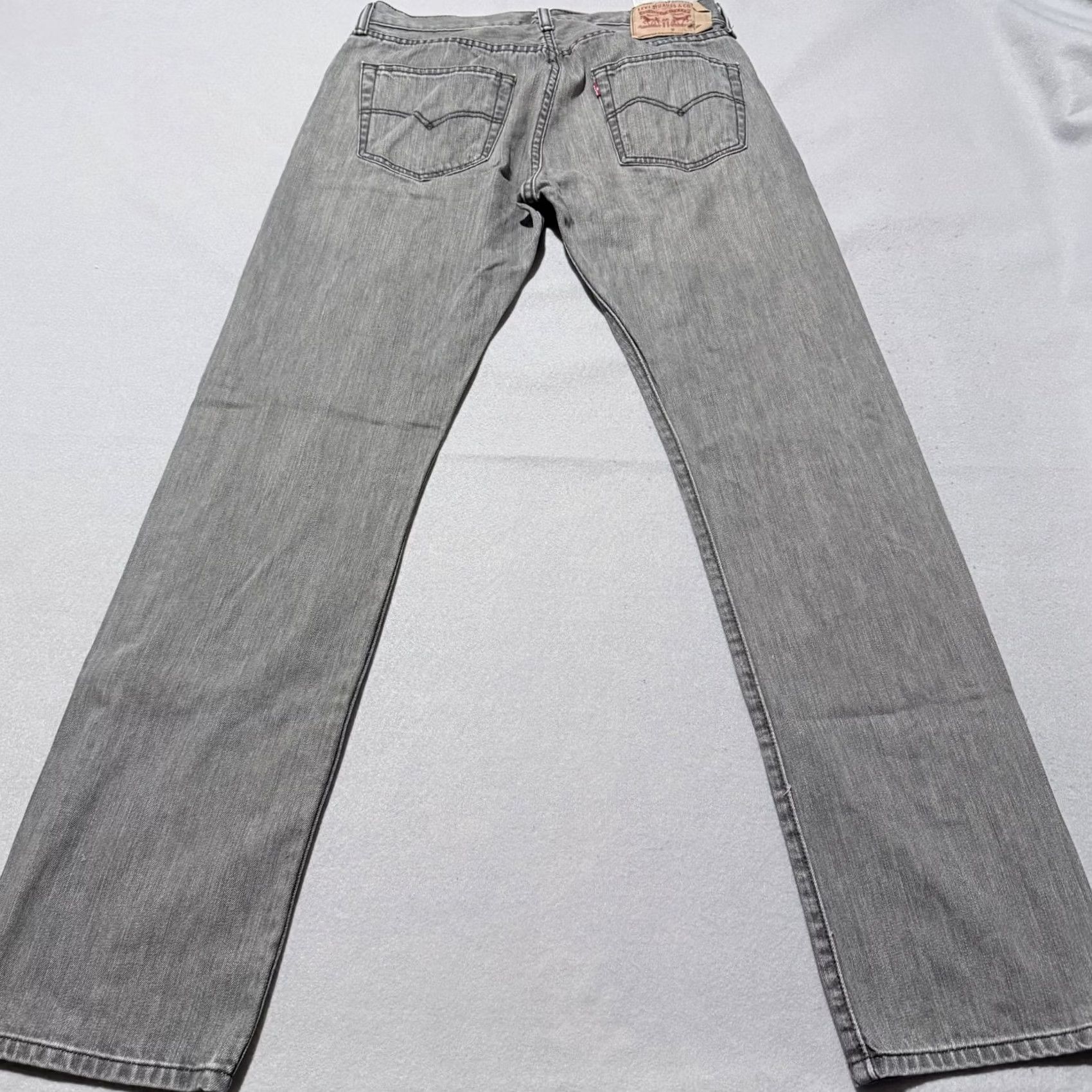 Levi's Levi's 501 Jeans Men Gray Mid Rise Classic Straight 34x34 Size US 34 / EU 50 - 2 Thumbnail