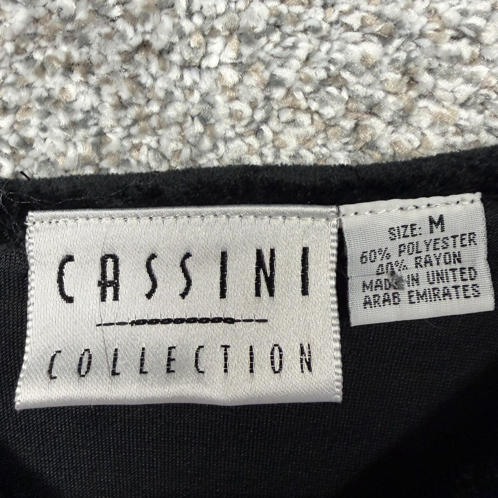 Vintage VINTAGE Cassini Collection T-Shirt Women Long Sleeve Crew Neck Velvet Black M Size M / US 6-8 / IT 42-44 - 5 Thumbnail
